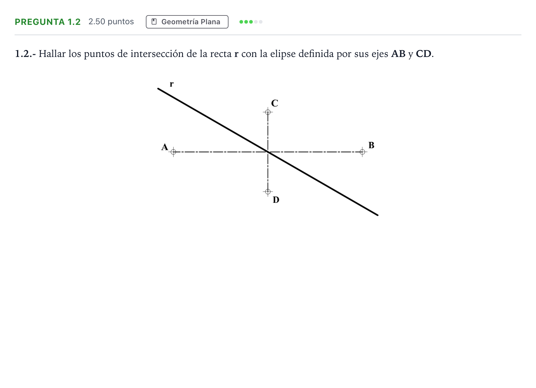 Enunciado: Pregunta 1.2 · Dibujo técnico II PAU Madrid Extraordinaria Coincidencias 2025