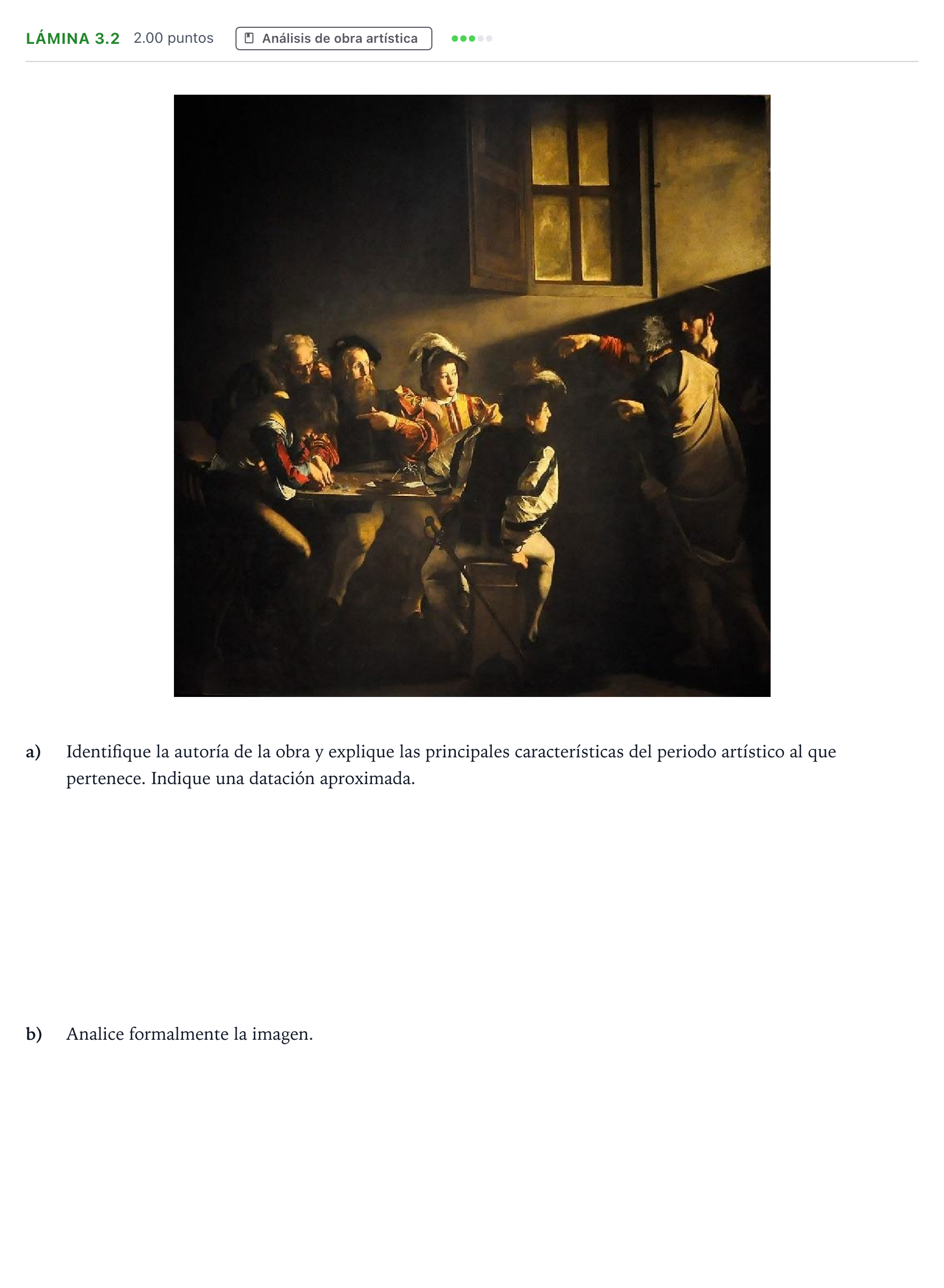 Enunciado: Ejercicio Lámina 3.2 · Fundamentos Artísticos PAU Madrid Modelo 2025