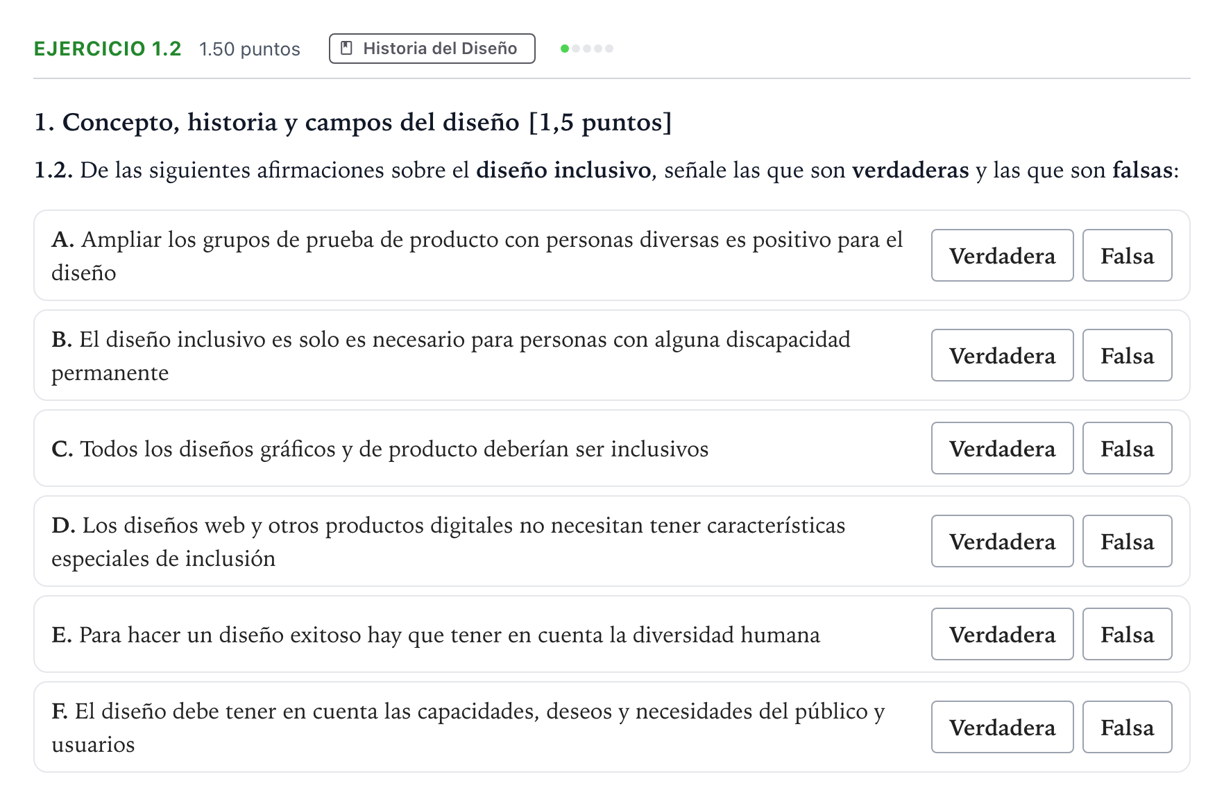 Enunciado: Ejercicio 1.2 · Diseño PAU Madrid Modelo 2025