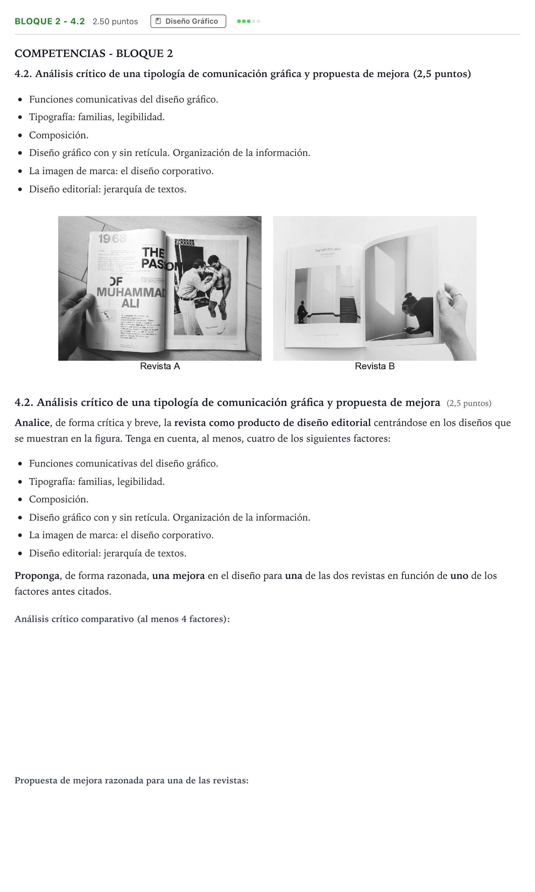 Enunciado: Bloque 2 - 4.2 · Diseño PAU Madrid Modelo 2025