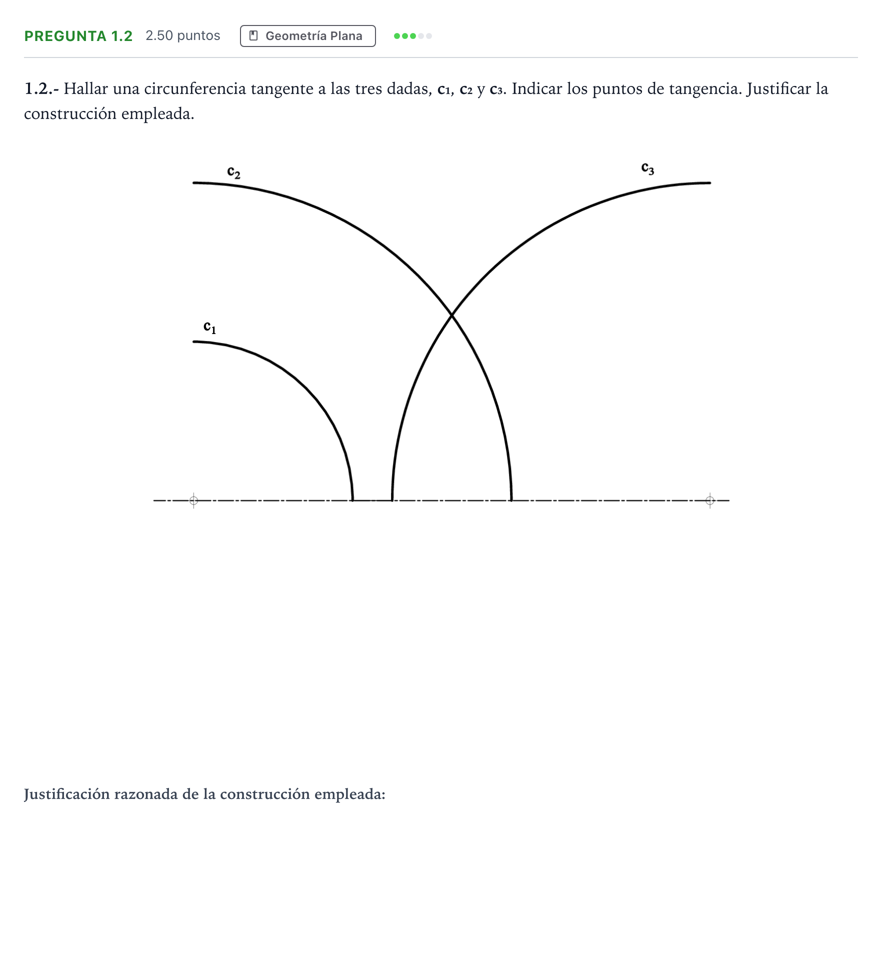 Enunciado: Pregunta 1.2 · Dibujo técnico II PAU Madrid Ordinaria 2025