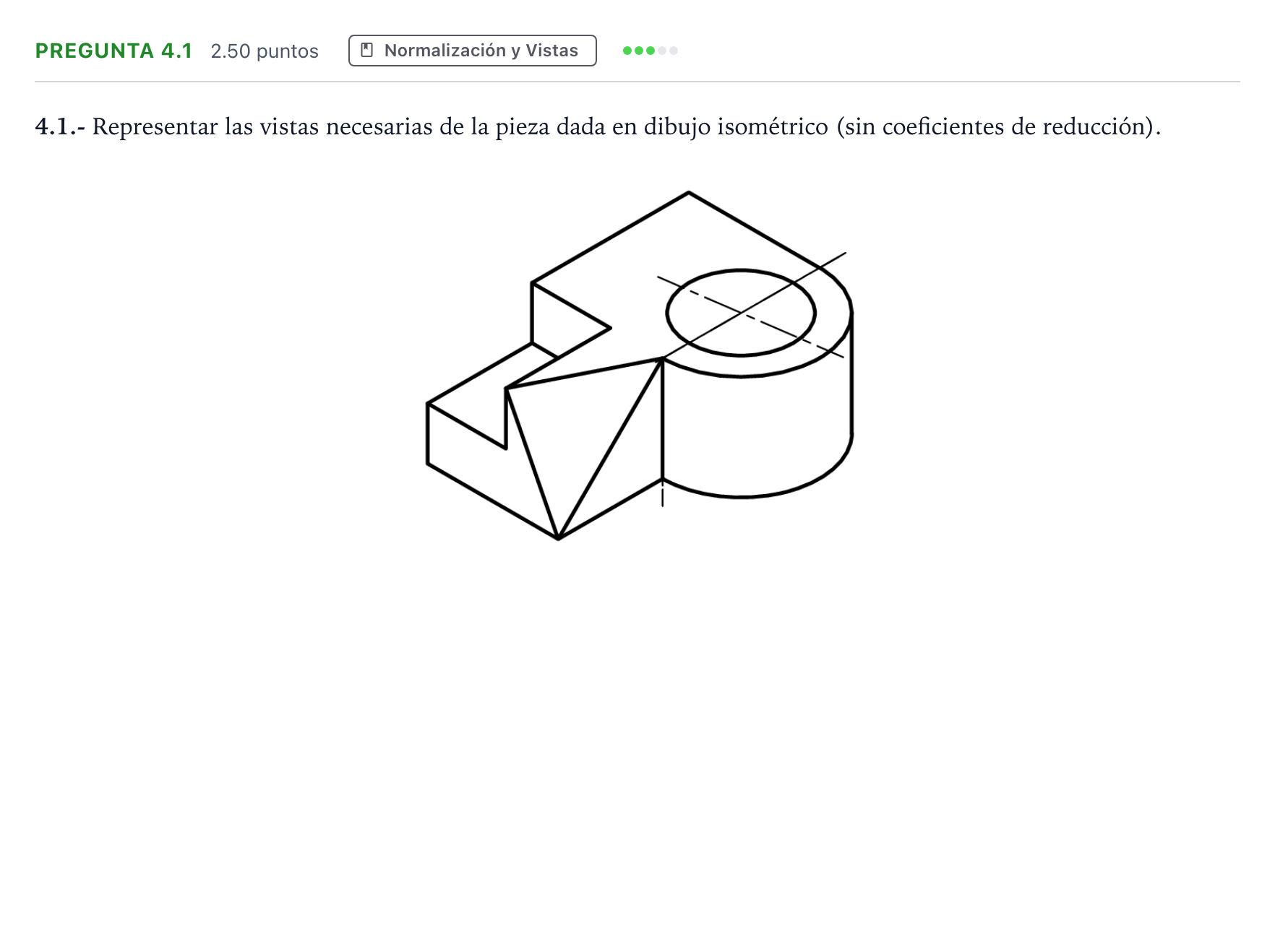 Enunciado: Pregunta 4.1 · Dibujo técnico II PAU Madrid Ordinaria 2025