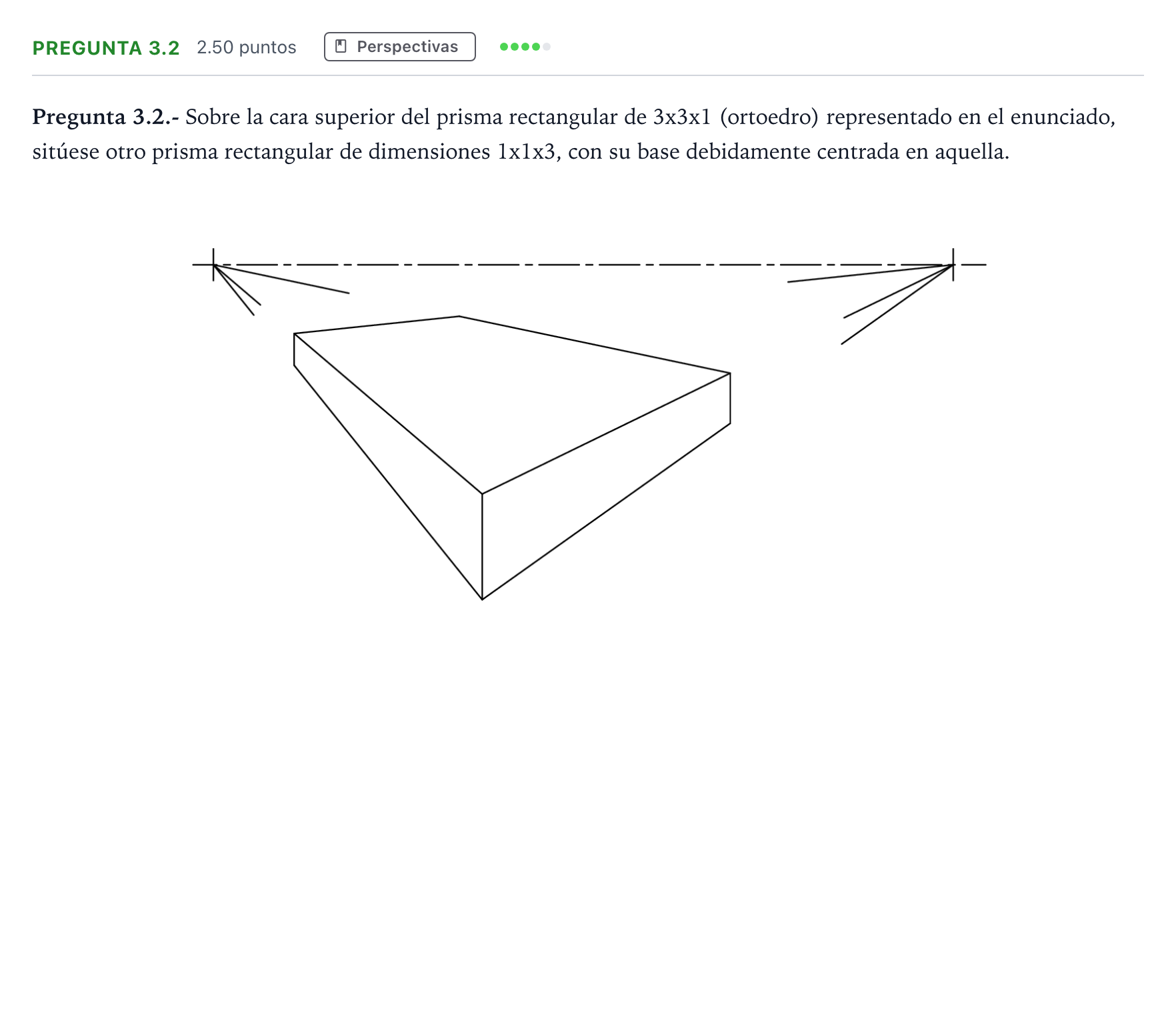 Enunciado: Pregunta 3.2 · Dibujo técnico II PAU Madrid Ordinaria Coincidencias 2025