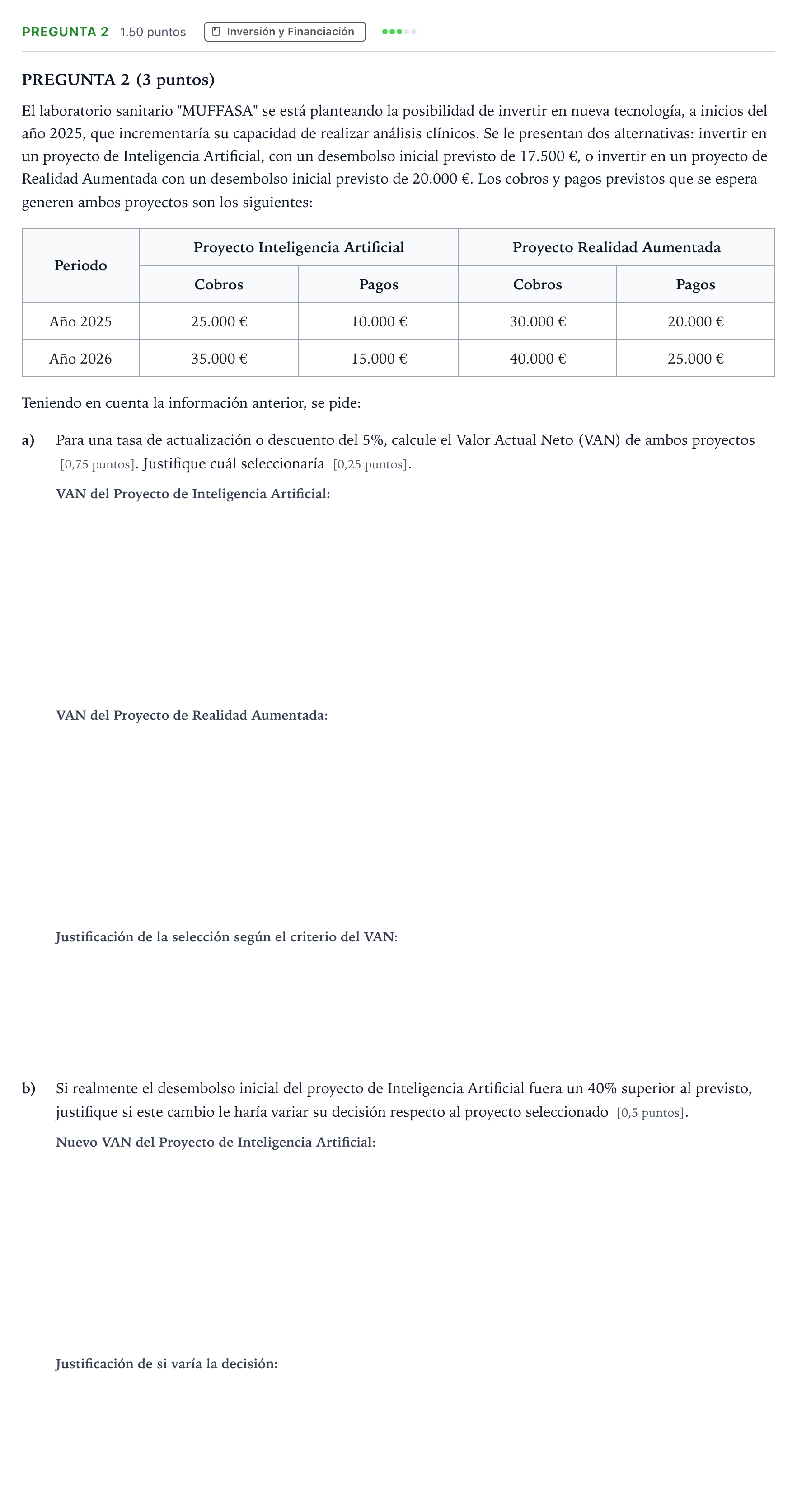 Enunciado: Pregunta 2 · Empresa y Diseño de Modelos de Negocio PAU Madrid Extraordinaria 2025
