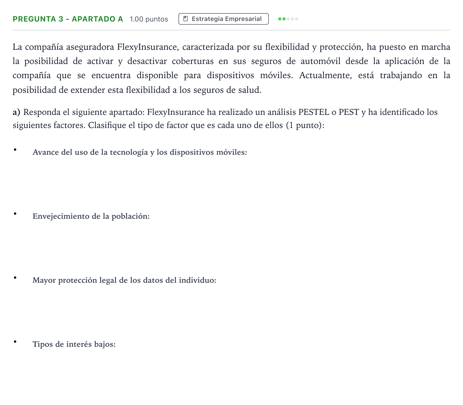 Enunciado: Pregunta 3 - Apartado a · Empresa y Diseño de Modelos de Negocio PAU Madrid Extraordinaria Coincidencias 2025