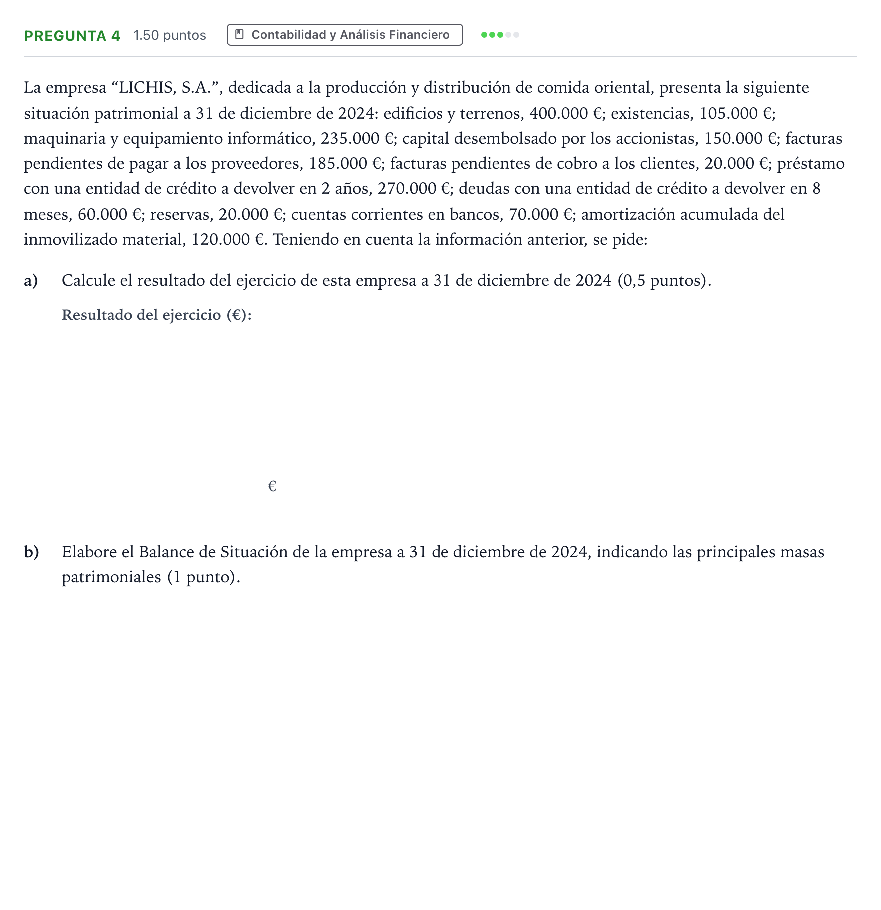 Enunciado: Pregunta 4 · Empresa y Diseño de Modelos de Negocio PAU Madrid Extraordinaria Coincidencias 2025