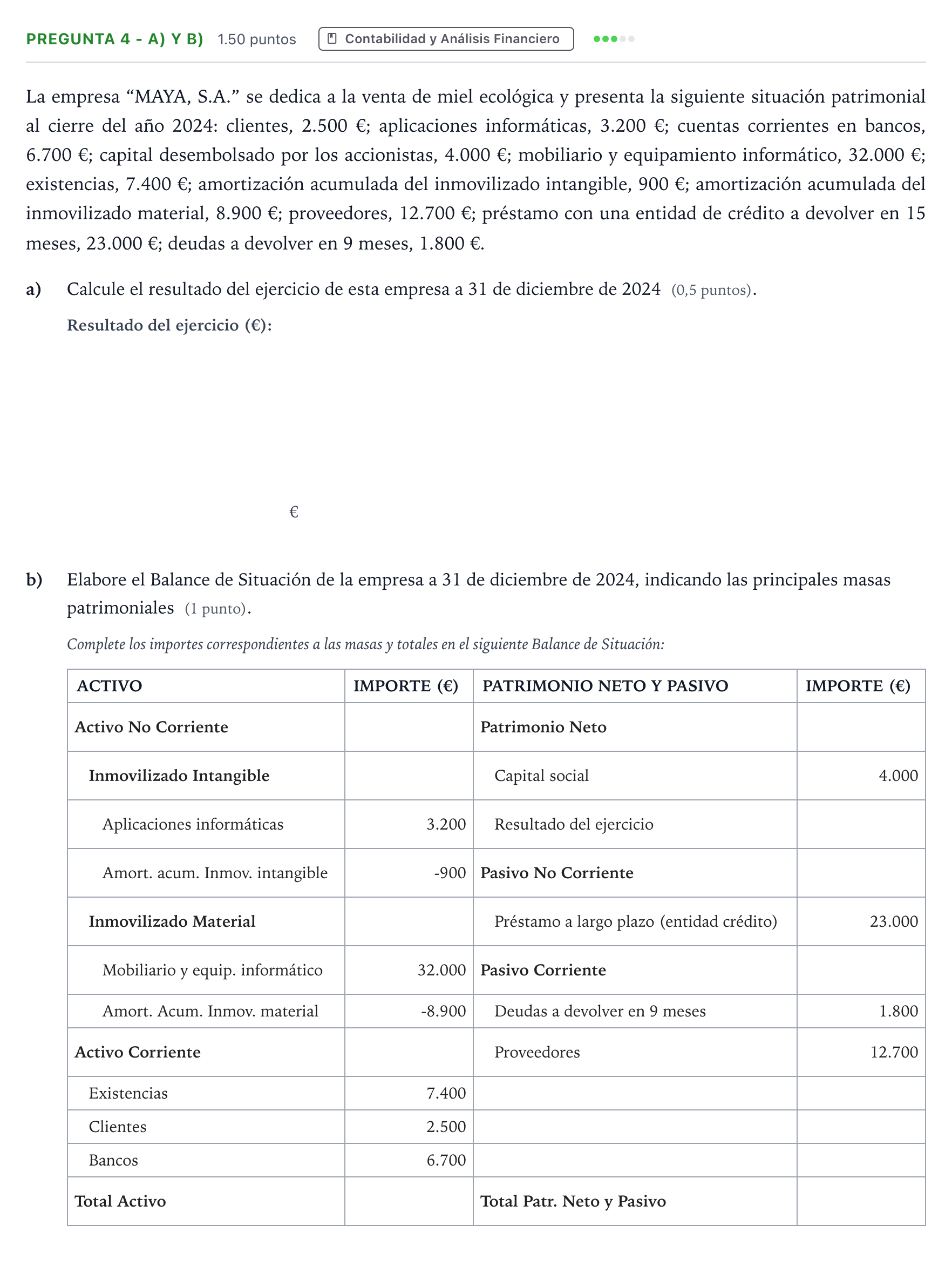 Enunciado: Pregunta 4 - a) y b) · Empresa y Diseño de Modelos de Negocio PAU Madrid Ordinaria 2025
