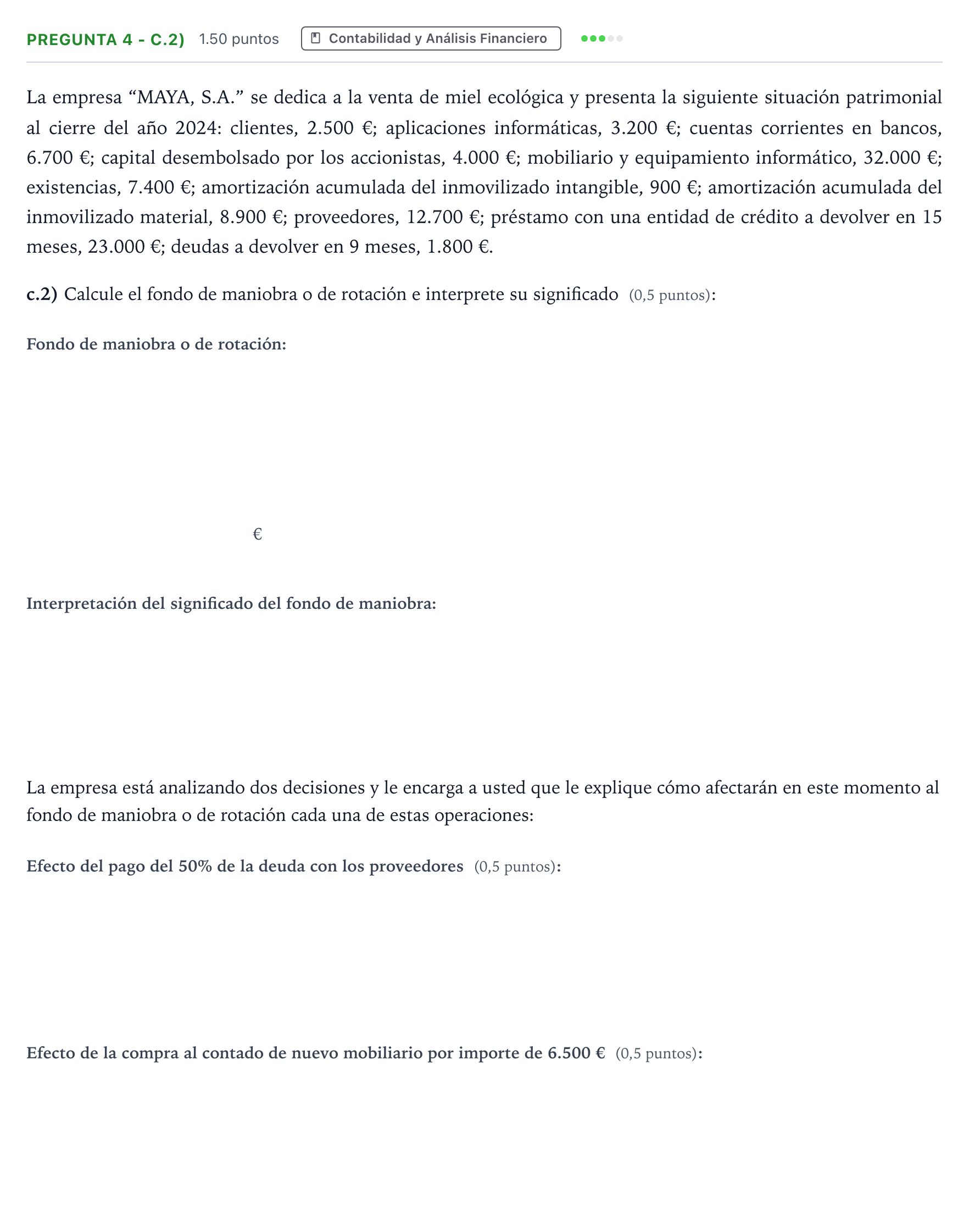 Enunciado: Pregunta 4 - c.2) · Empresa y Diseño de Modelos de Negocio PAU Madrid Ordinaria 2025