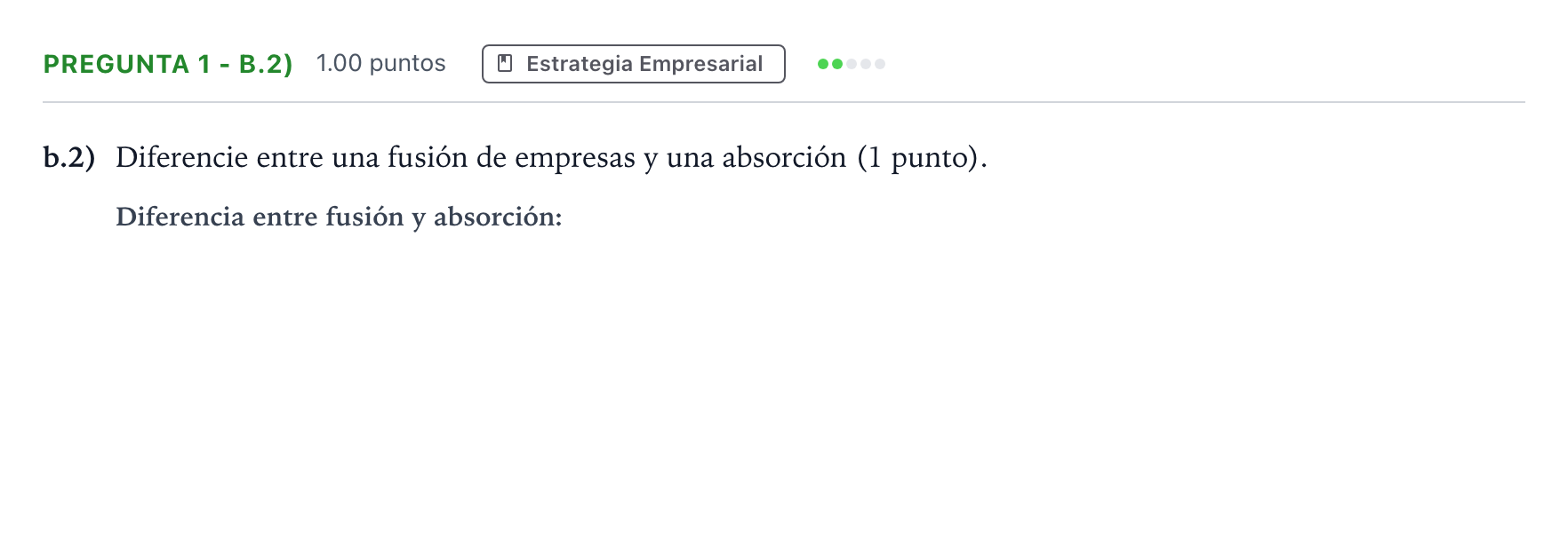 Enunciado: Pregunta 1 - b.2) · Empresa y Diseño de Modelos de Negocio PAU Madrid Modelo 2025
