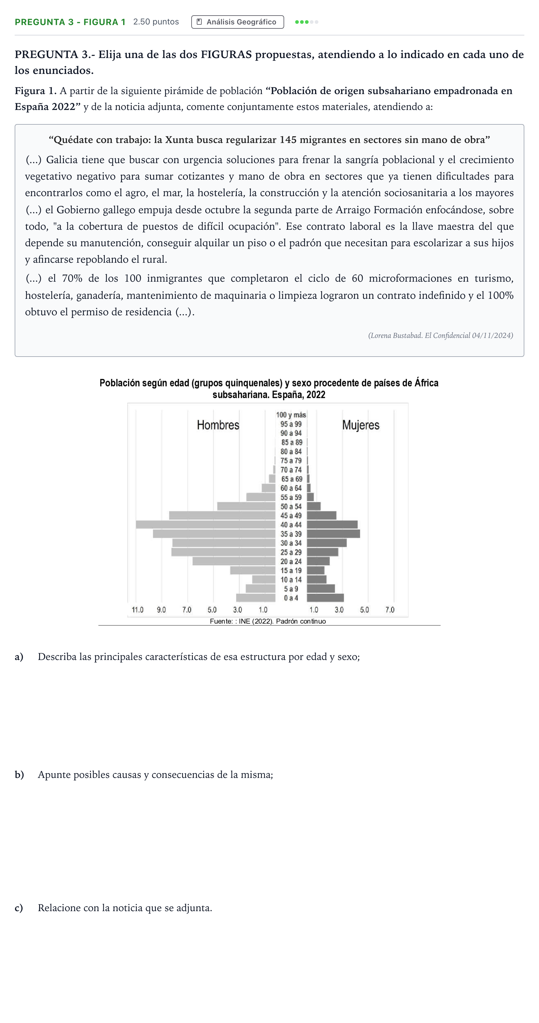 Enunciado: Pregunta 3 - Figura 1 · Geografía PAU Madrid Extraordinaria Coincidencias 2025
