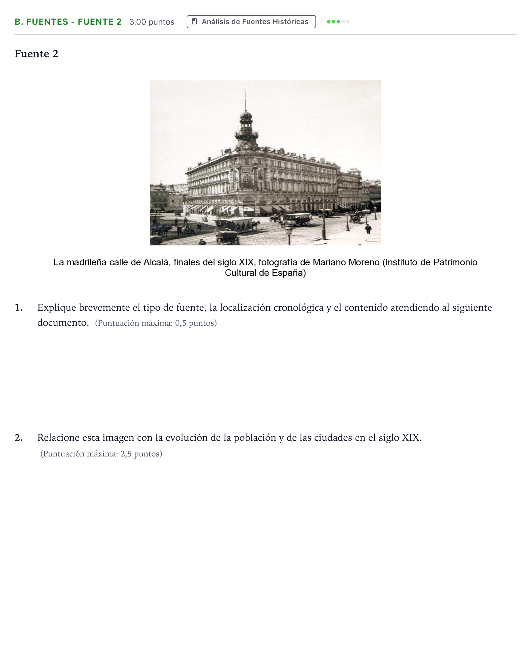 Enunciado: Ejercicio B. Fuentes - Fuente 2 · Historia de España PAU Madrid Extraordinaria 2025