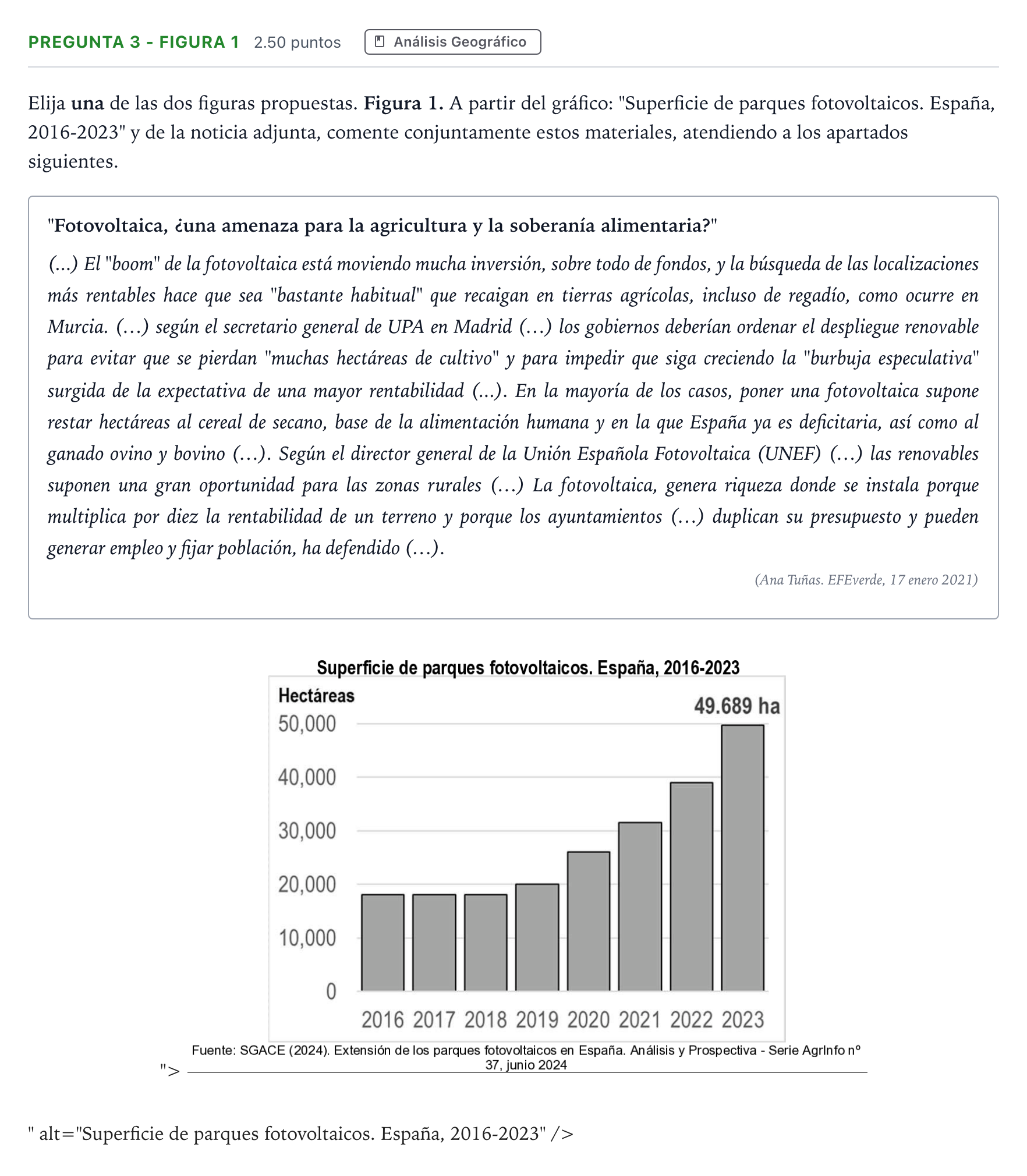 Enunciado: Pregunta 3 - Figura 1 · Geografía PAU Madrid Ordinaria 2025