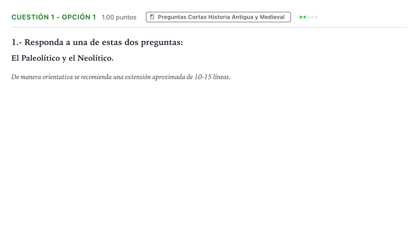 Enunciado: Cuestión 1 - Opción 1 · Historia de España PAU Madrid Extraordinaria Coincidencias 2025