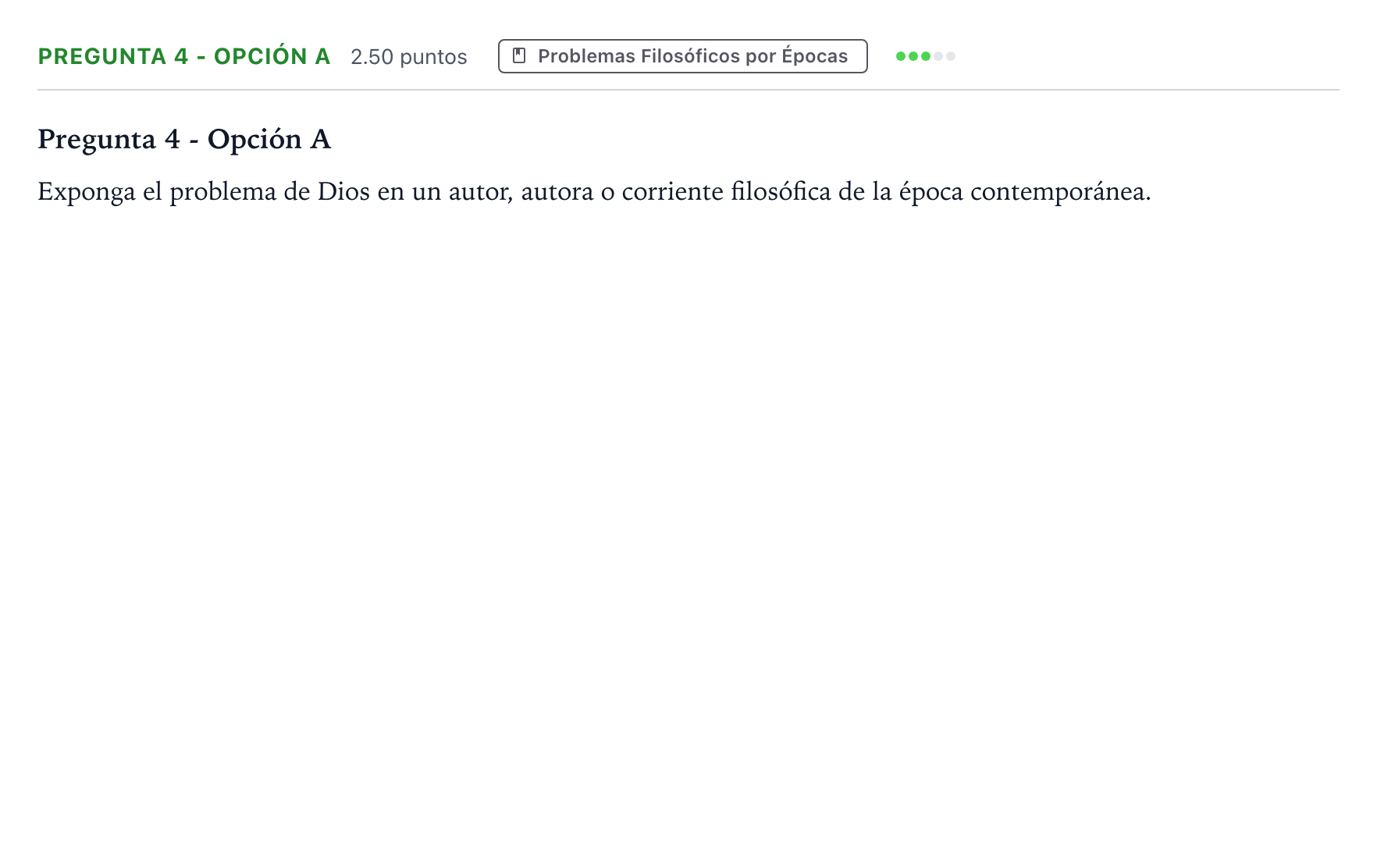 Enunciado: Pregunta 4 - Opción A · Historia de la Filosofía PAU Madrid Modelo 2025