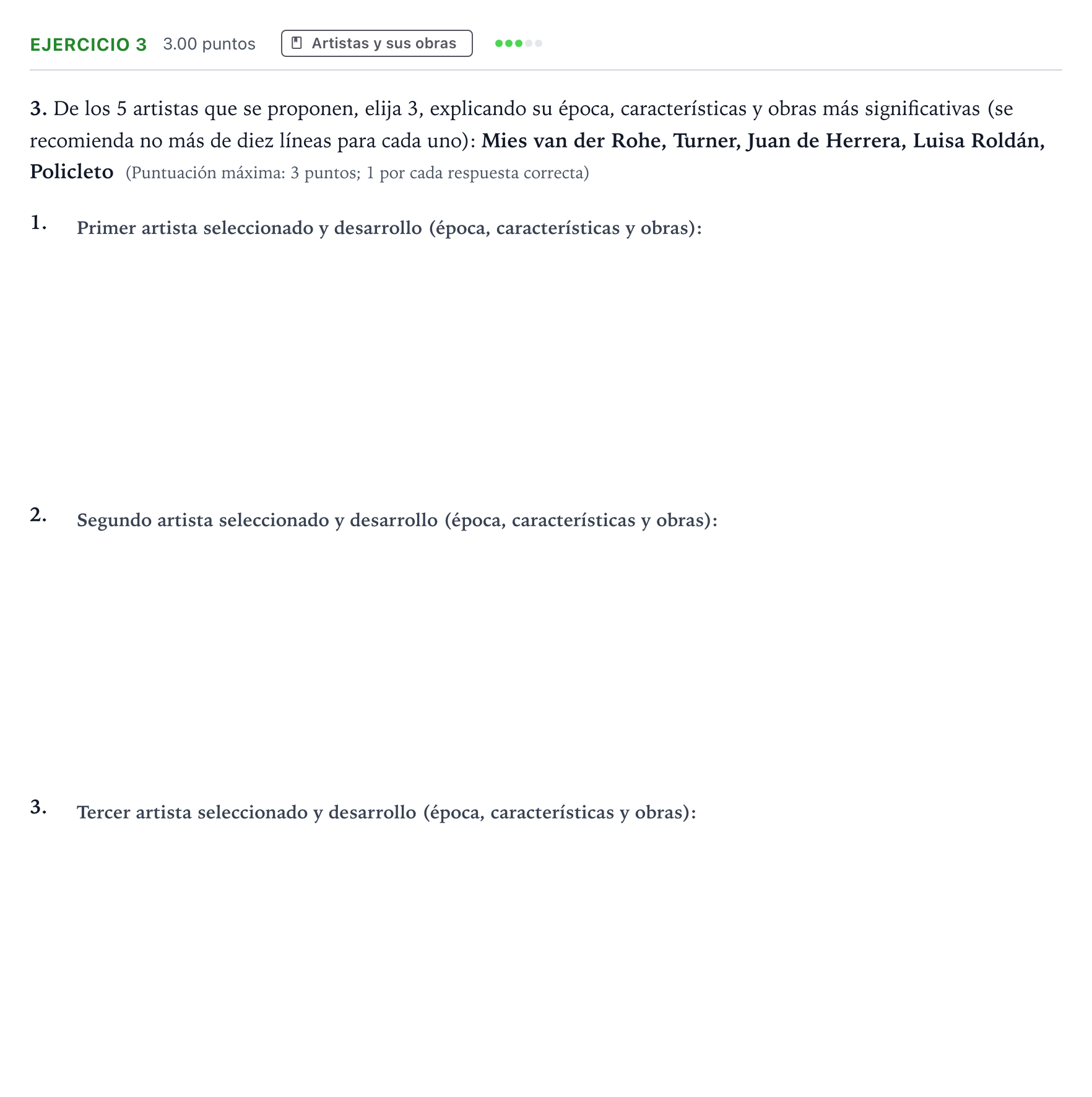 Enunciado: Problema 3 · Historia del Arte PAU Madrid Extraordinaria 2025