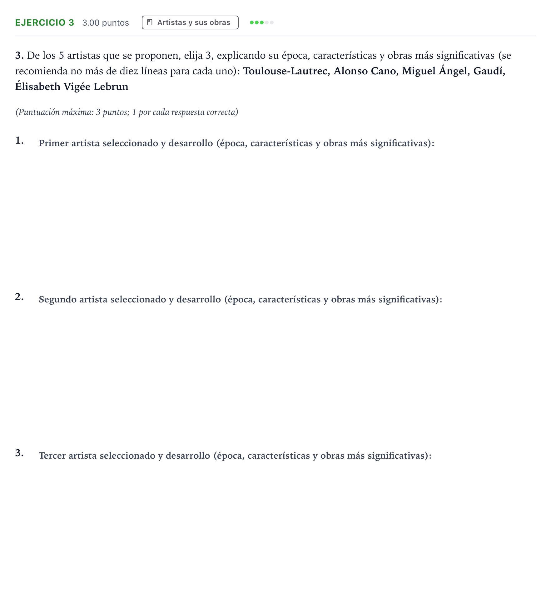 Enunciado: Problema 3 · Historia del Arte PAU Madrid Ordinaria 2025