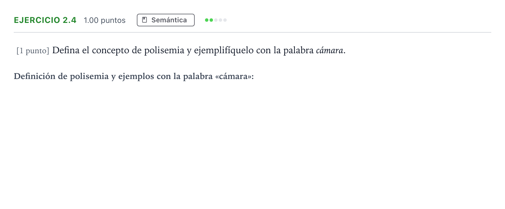 Enunciado: Ejercicio 2.4 · Lengua Castellana y Literatura II PAU Madrid Extraordinaria 2025