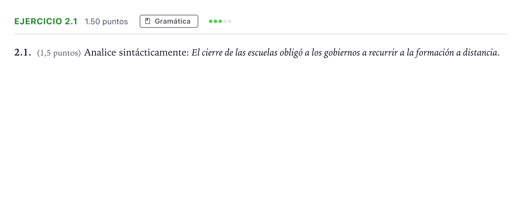 Enunciado: Ejercicio 2.1 · Lengua Castellana y Literatura II PAU Madrid Extraordinaria Coincidencias 2025