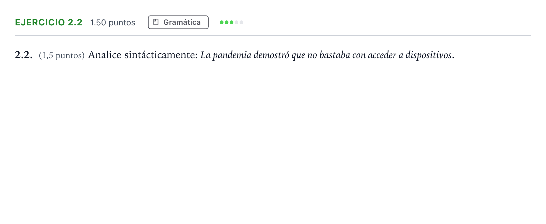 Enunciado: Ejercicio 2.2 · Lengua Castellana y Literatura II PAU Madrid Extraordinaria Coincidencias 2025