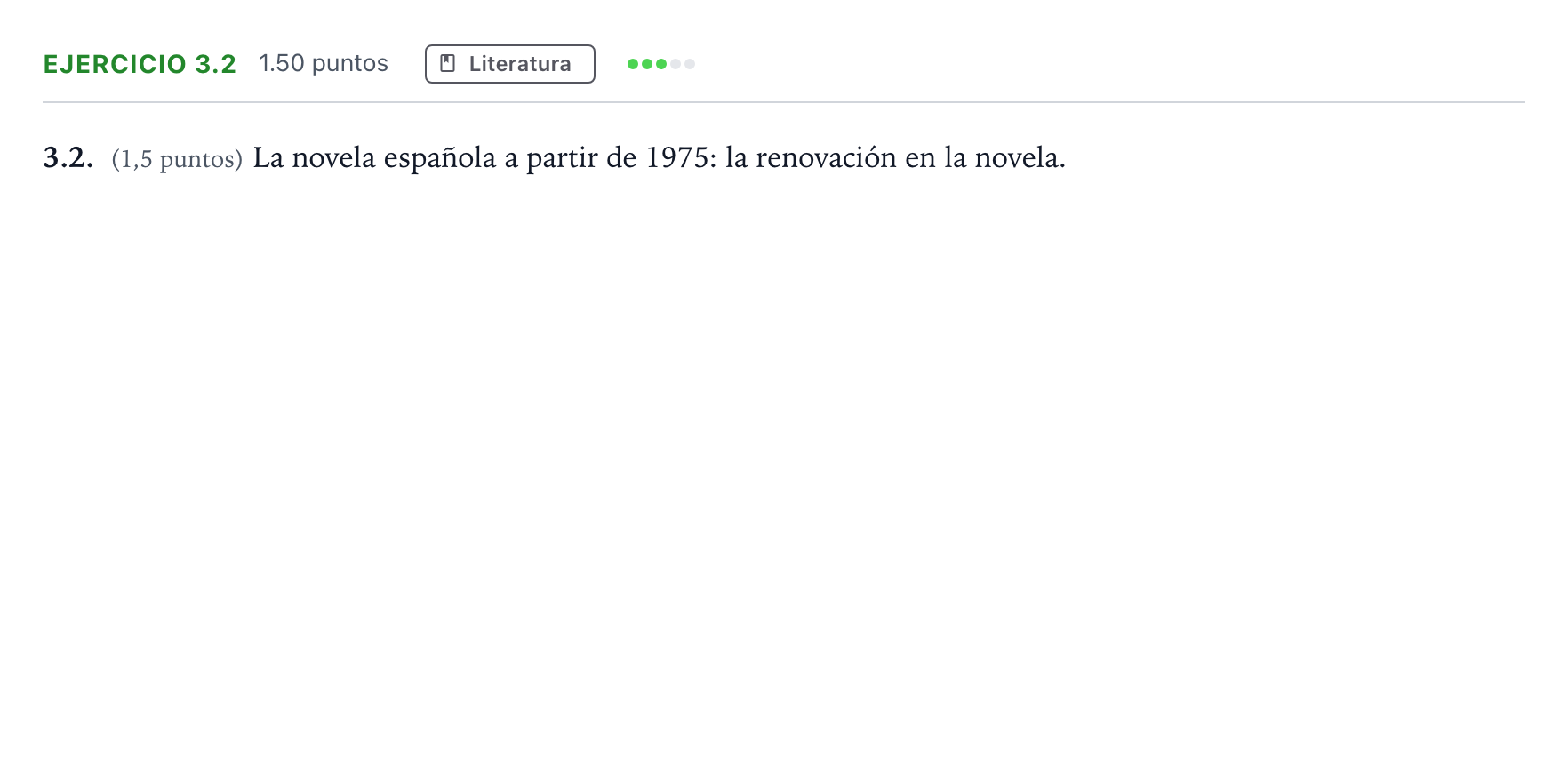 Enunciado: Ejercicio 3.2 · Lengua Castellana y Literatura II PAU Madrid Extraordinaria Coincidencias 2025