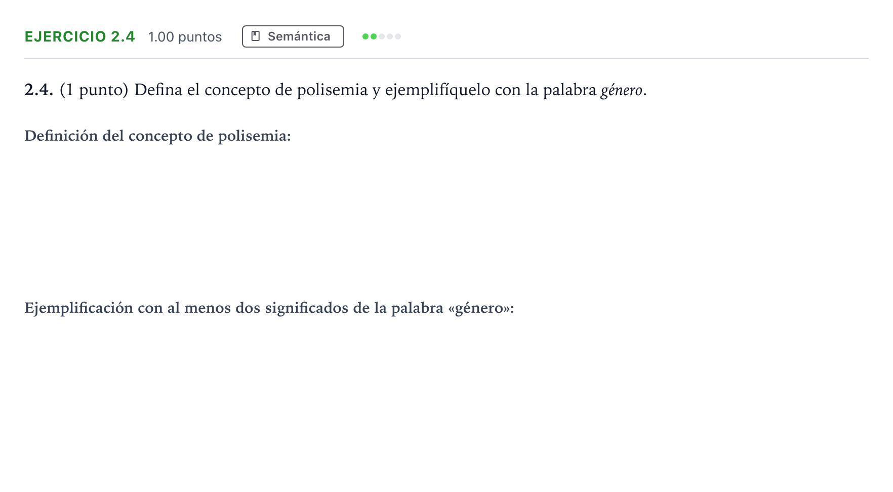 Enunciado: Ejercicio 2.4 · Lengua Castellana y Literatura II PAU Madrid Ordinaria 9:30 2025