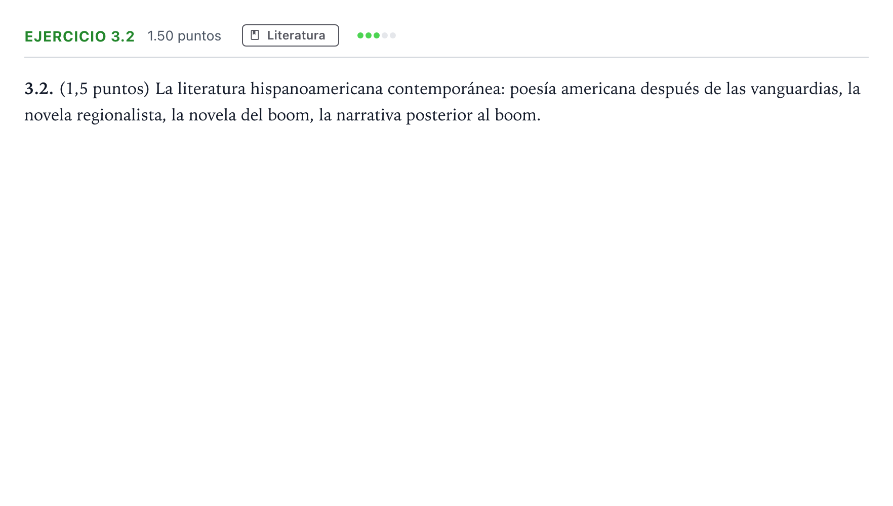 Enunciado: Ejercicio 3.2 · Lengua Castellana y Literatura II PAU Madrid Ordinaria 9:30 2025