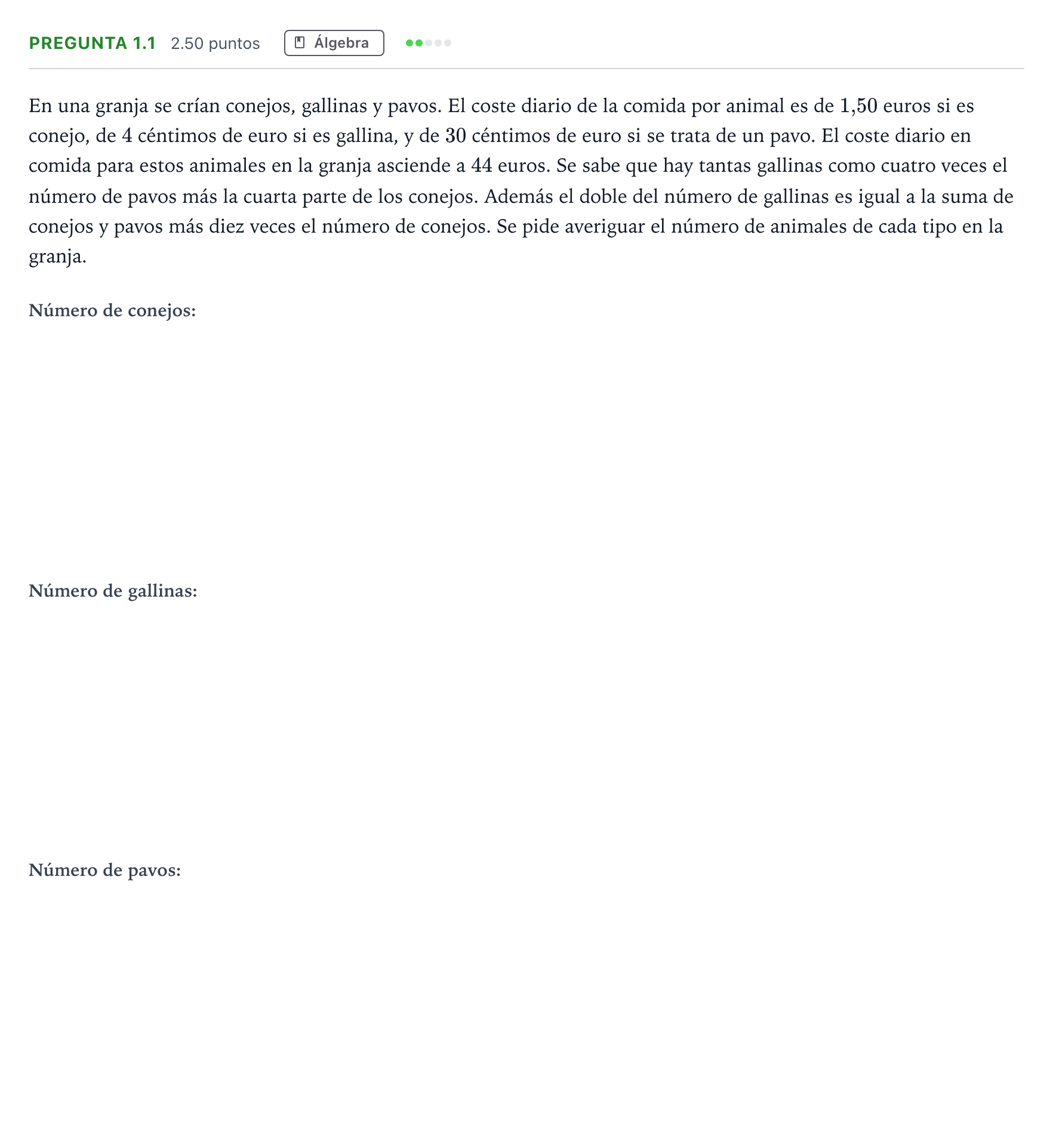 Enunciado: Pregunta 1.1 · Matemáticas II PAU Madrid Extraordinaria Coincidencias 2025
