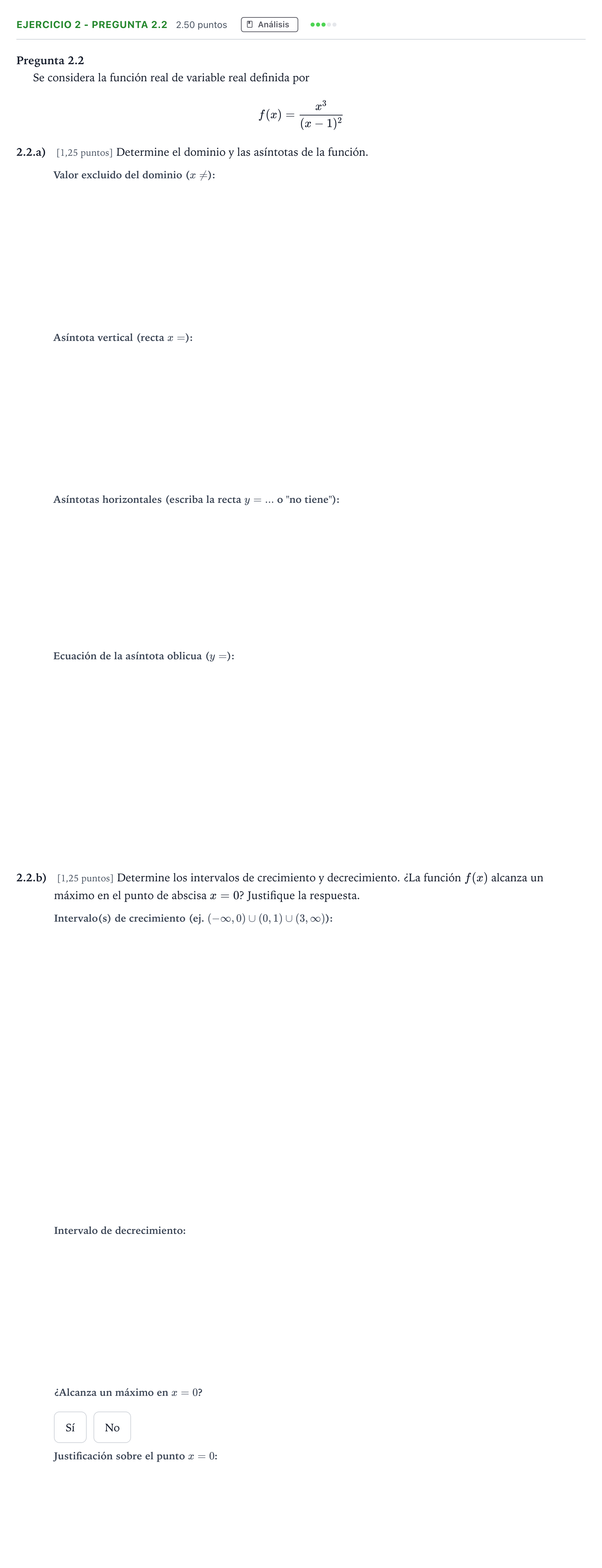 Enunciado: Ejercicio 2 - Pregunta 2.2 · Matemáticas aplicadas a las Ciencias Sociales II PAU Madrid Ordinaria Coincidencias 2025