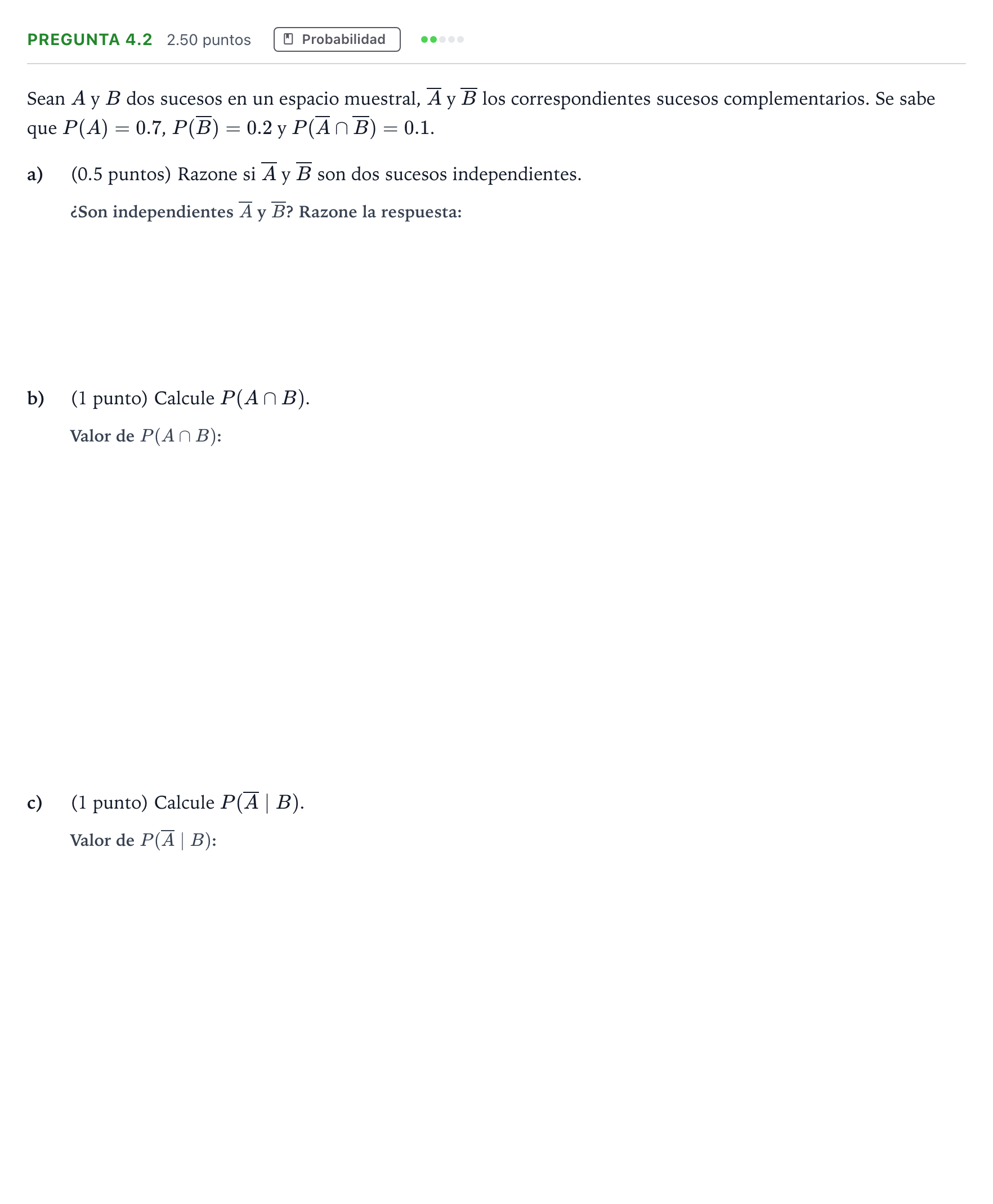 Enunciado: Pregunta 4.2 · Matemáticas II PAU Madrid Ordinaria Coincidencias 2025