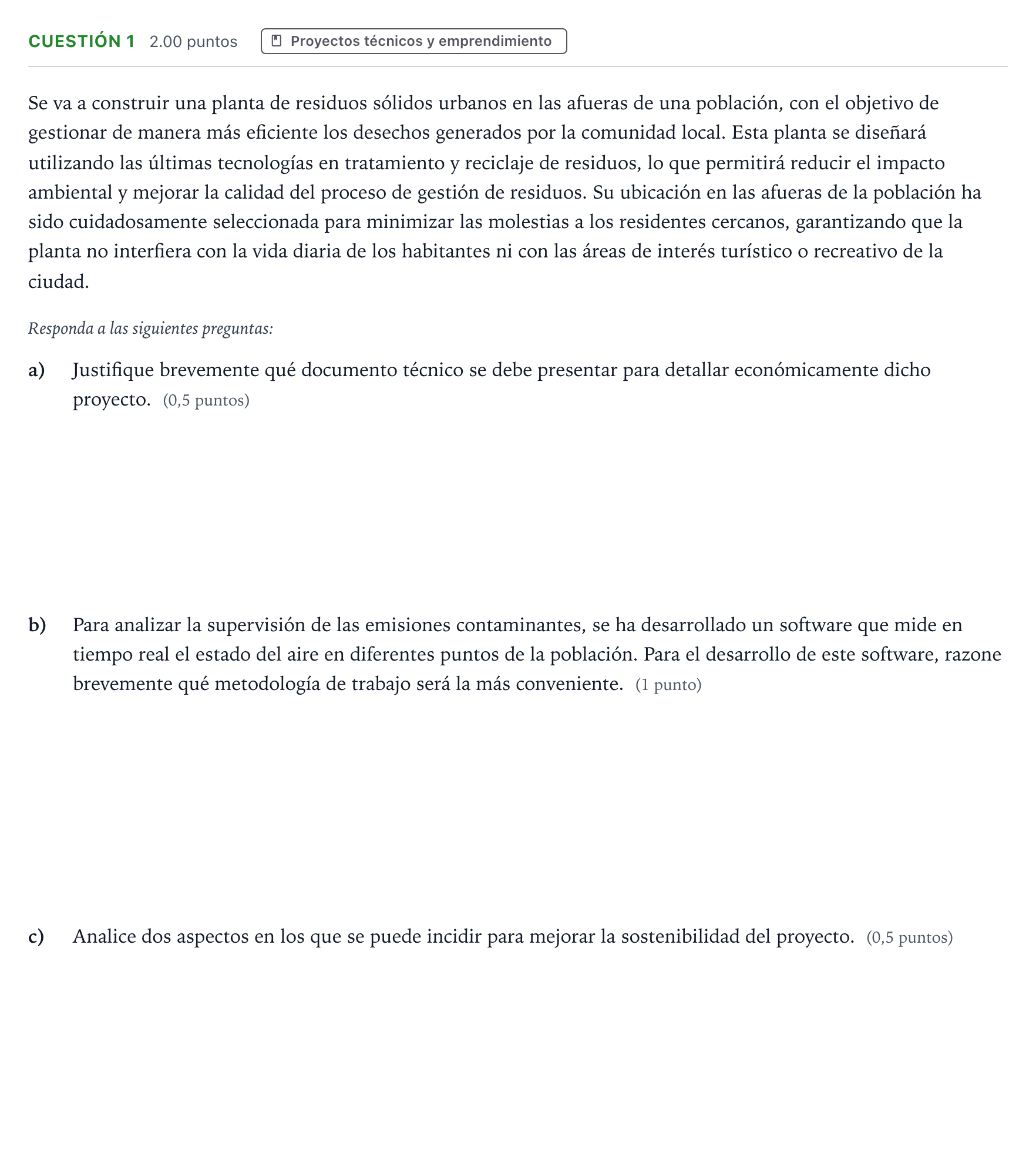 Enunciado: Cuestión 1 · Tecnología e Ingeniería II PAU Madrid Extraordinaria 2025