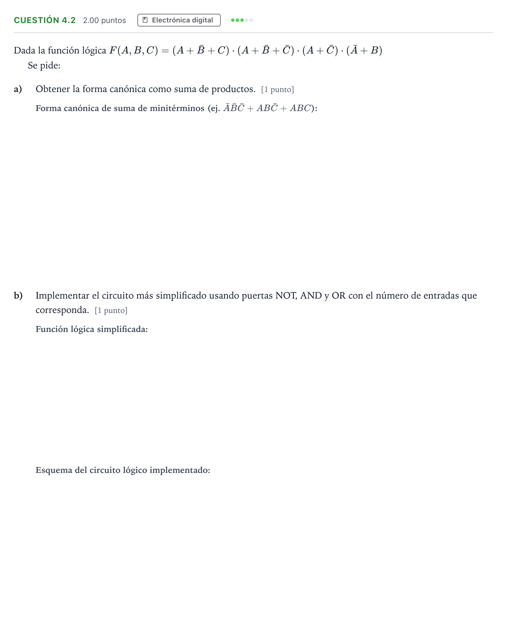 Enunciado: Cuestión 4.2 · Tecnología e Ingeniería II PAU Madrid Extraordinaria Coincidencias 2025