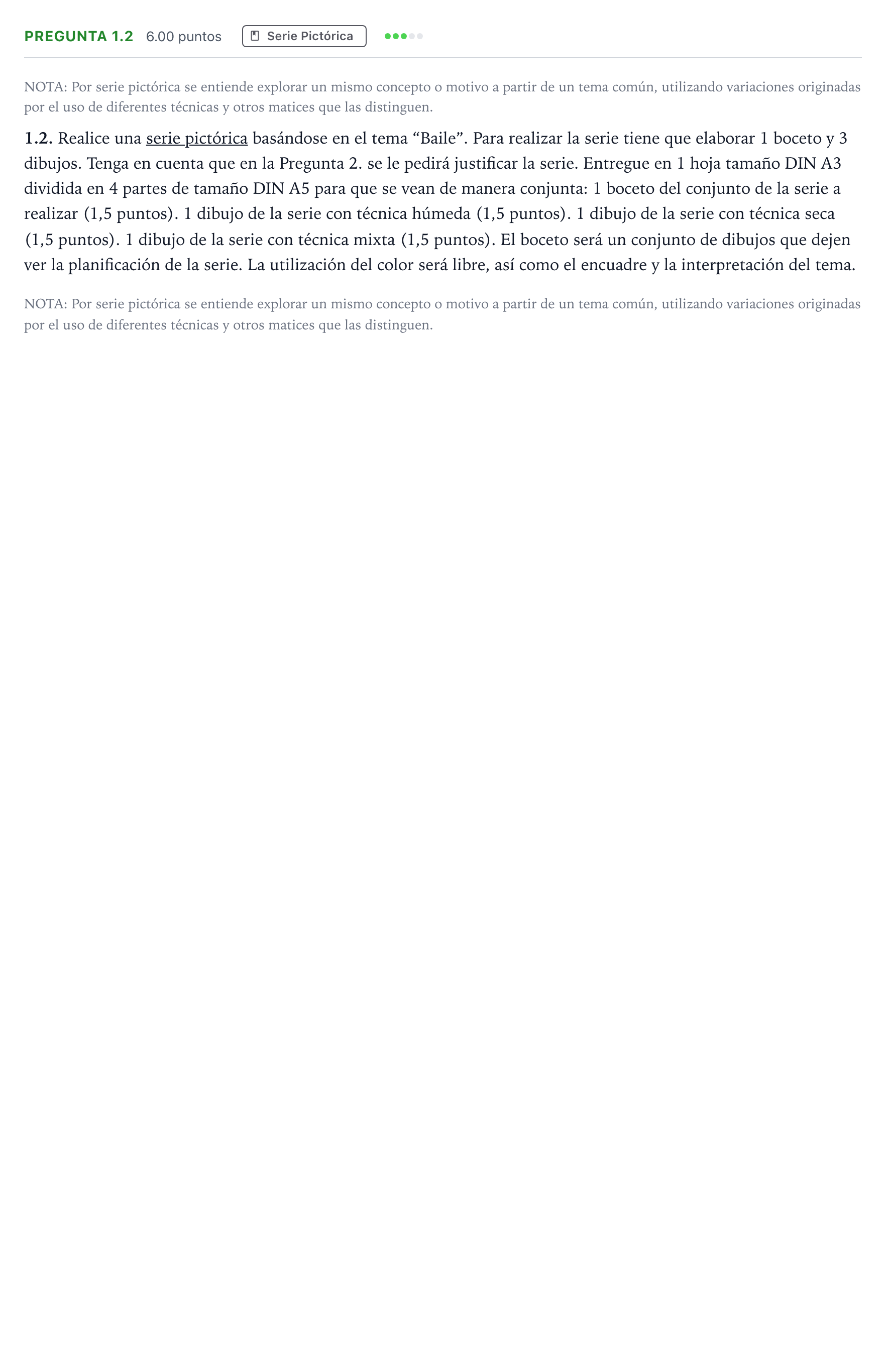 Enunciado: Pregunta 1.2 · Técnicas de Expresión Gráfico-Plástica PAU Madrid Extraordinaria 2025