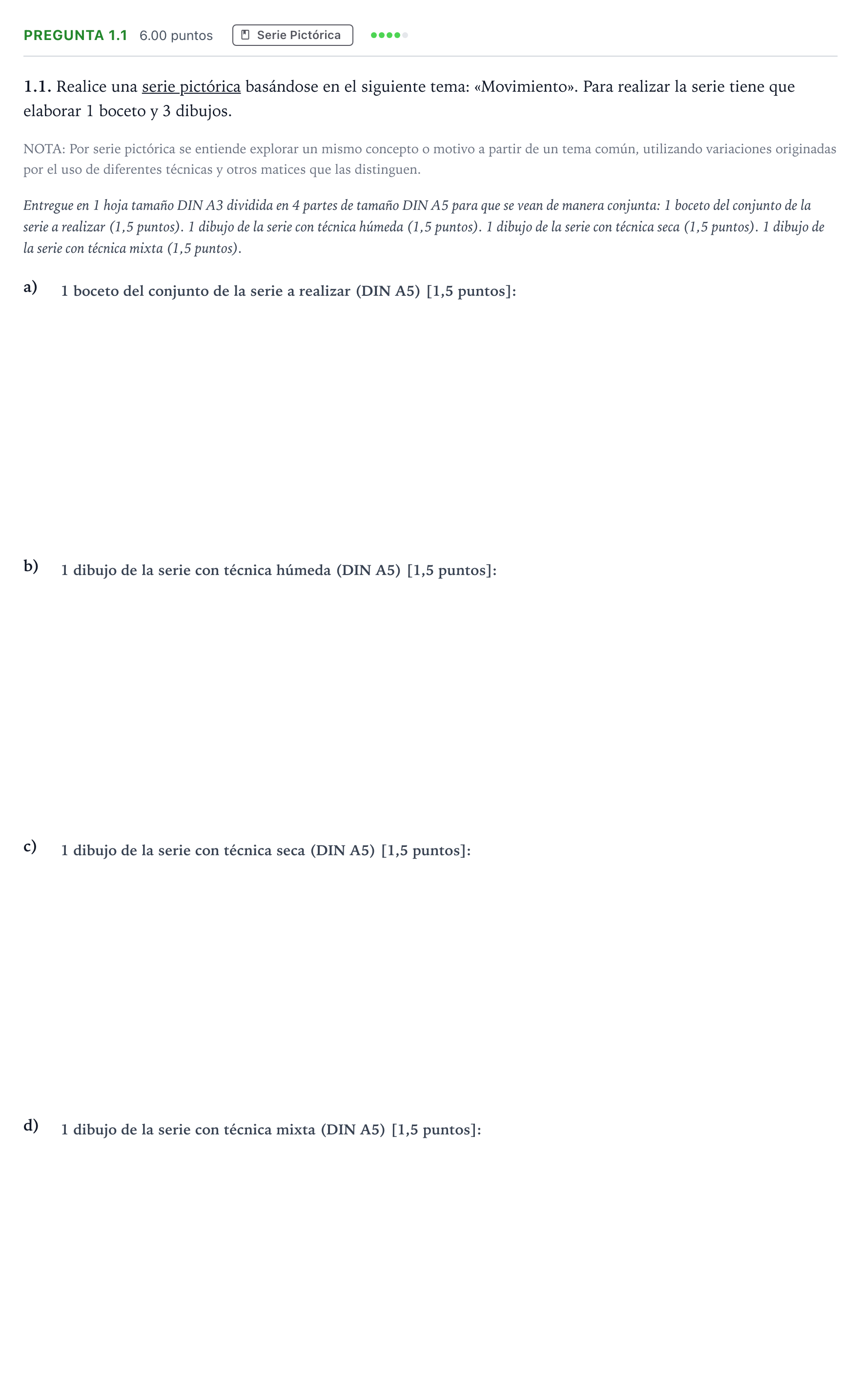 Enunciado: Pregunta 1.1 · Técnicas de Expresión Gráfico-Plástica PAU Madrid Modelo 2025