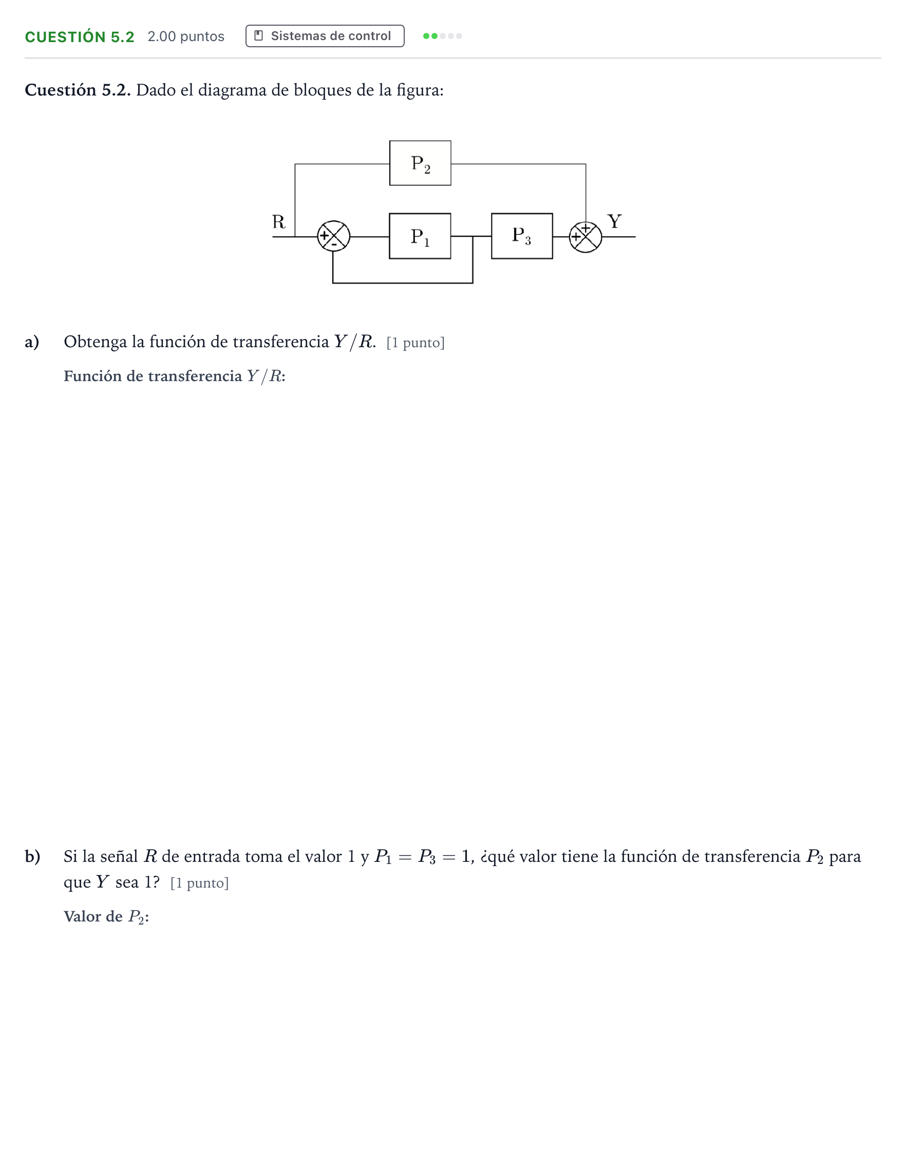 Enunciado: Cuestión 5.2 · Tecnología e Ingeniería II PAU Madrid Modelo 2025