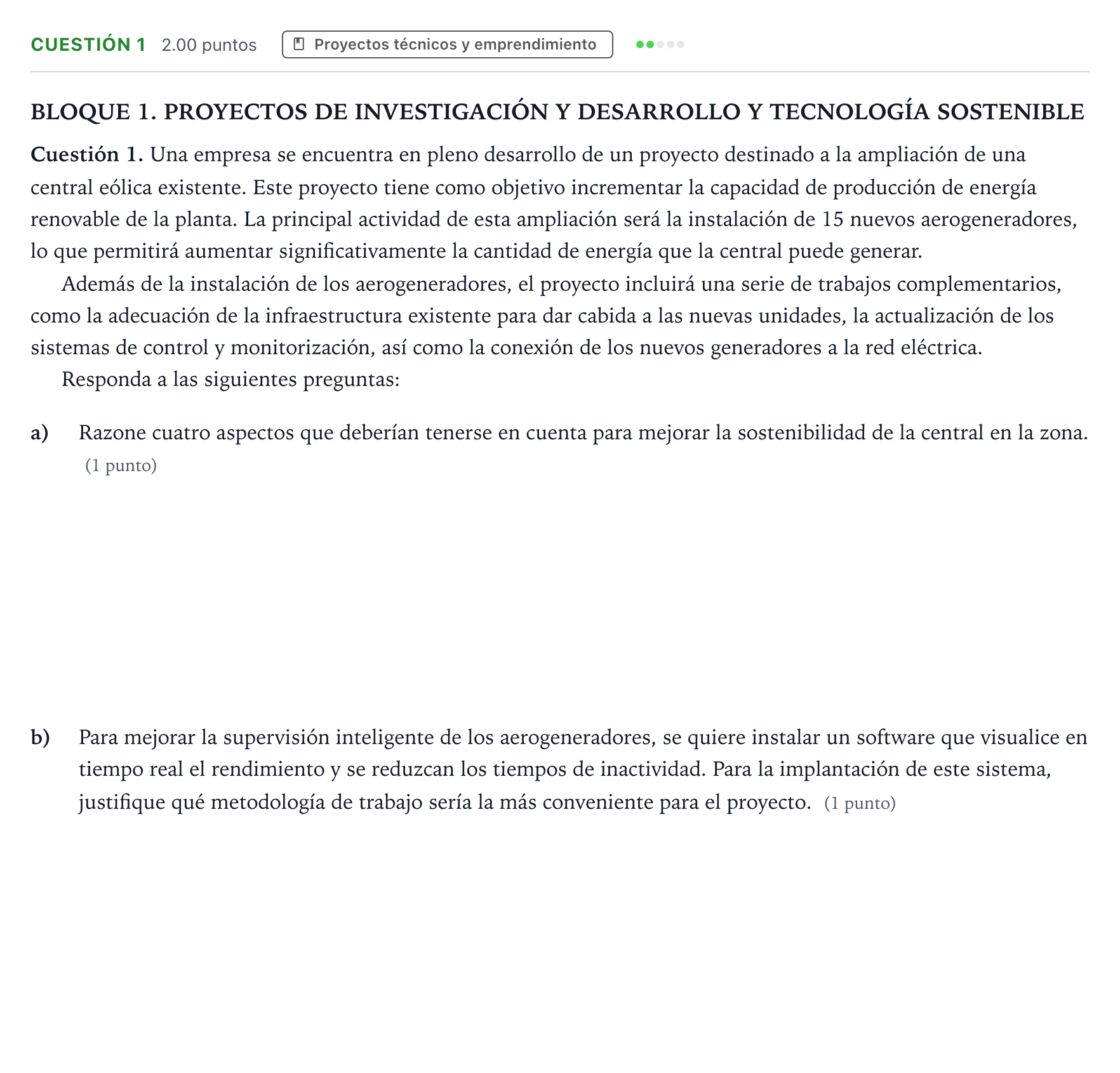 Enunciado: Cuestión 1 · Tecnología e Ingeniería II PAU Madrid Ordinaria 2025