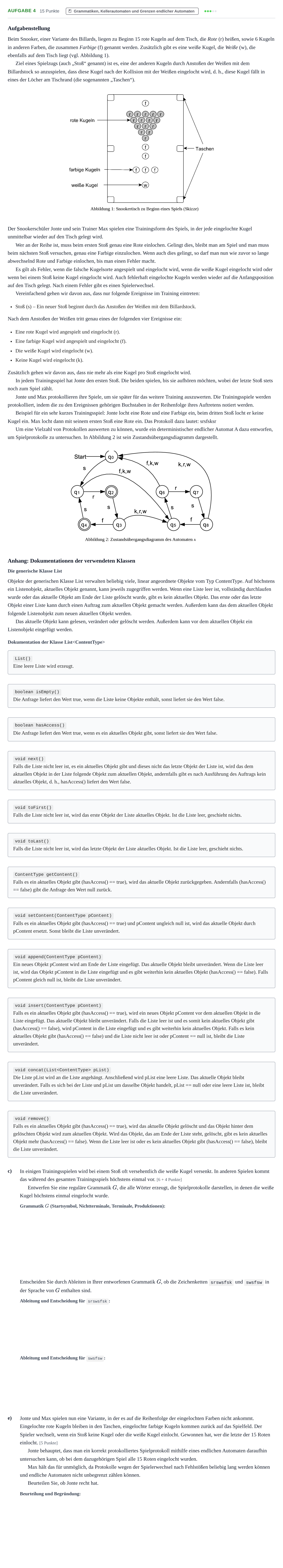 Aufgabenstellung: Aufgabe 4 - Grammatiken, Kellerautomaten und Gren… · Abitur NRW Informatik GK · Haupttermin · Weiterbildungskolleg 2023