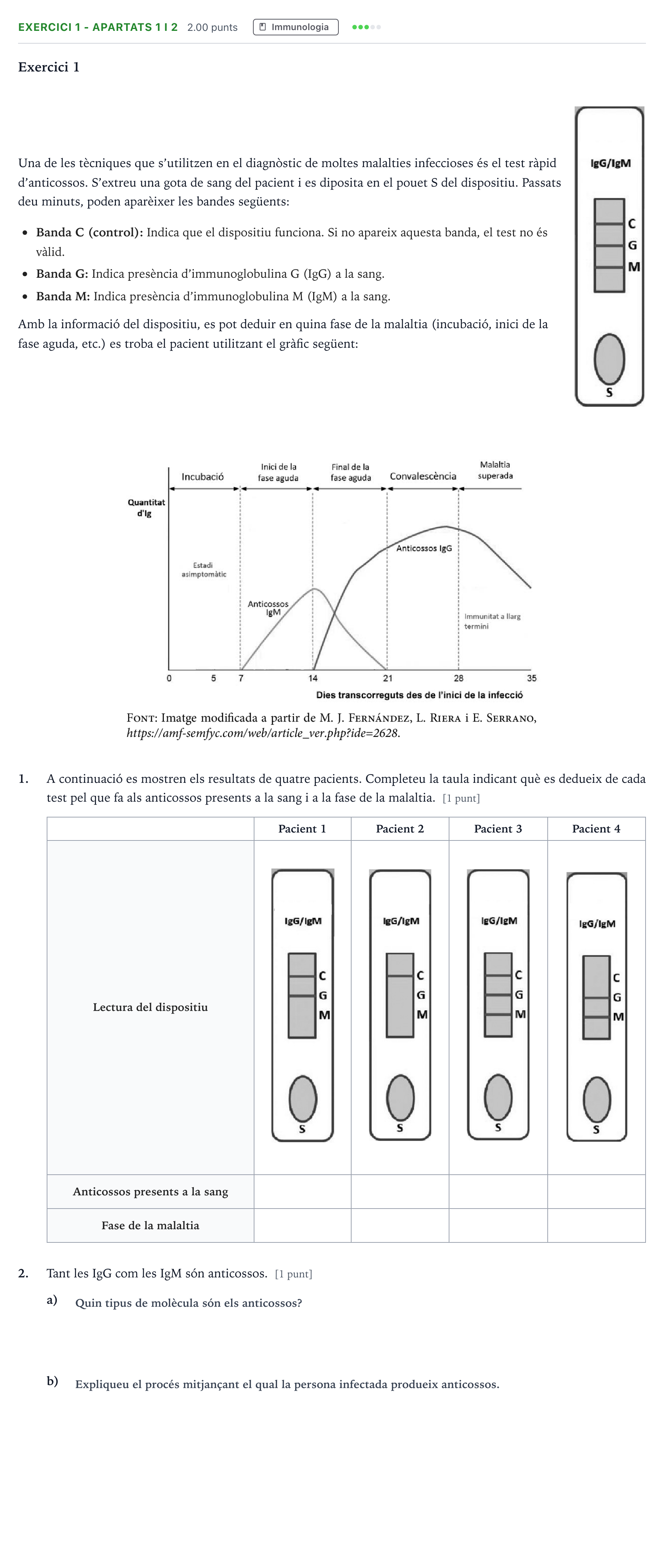 Enunciado: Exercici 1 - Apartats 1 i 2 · Biología Selectividad Cataluña Juny Serie 2 2021