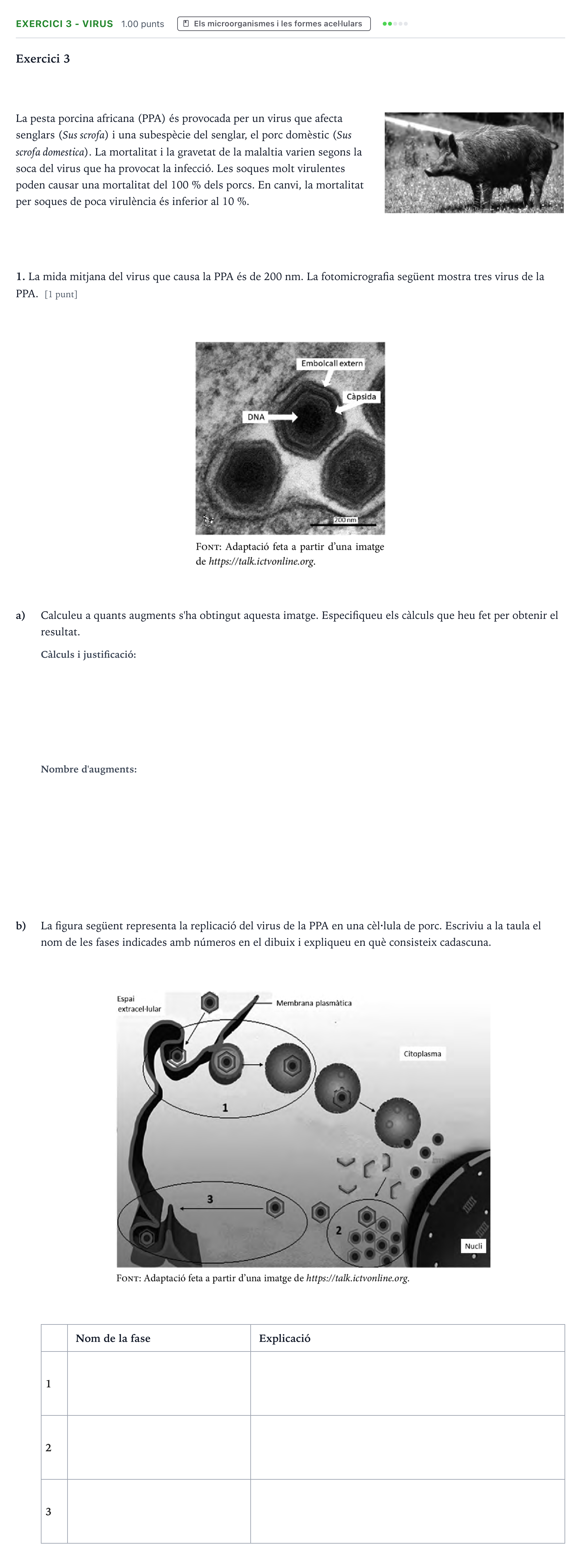 Enunciado: Exercici 3 - Virus · Biología Selectividad Cataluña Juny Serie 5 2021