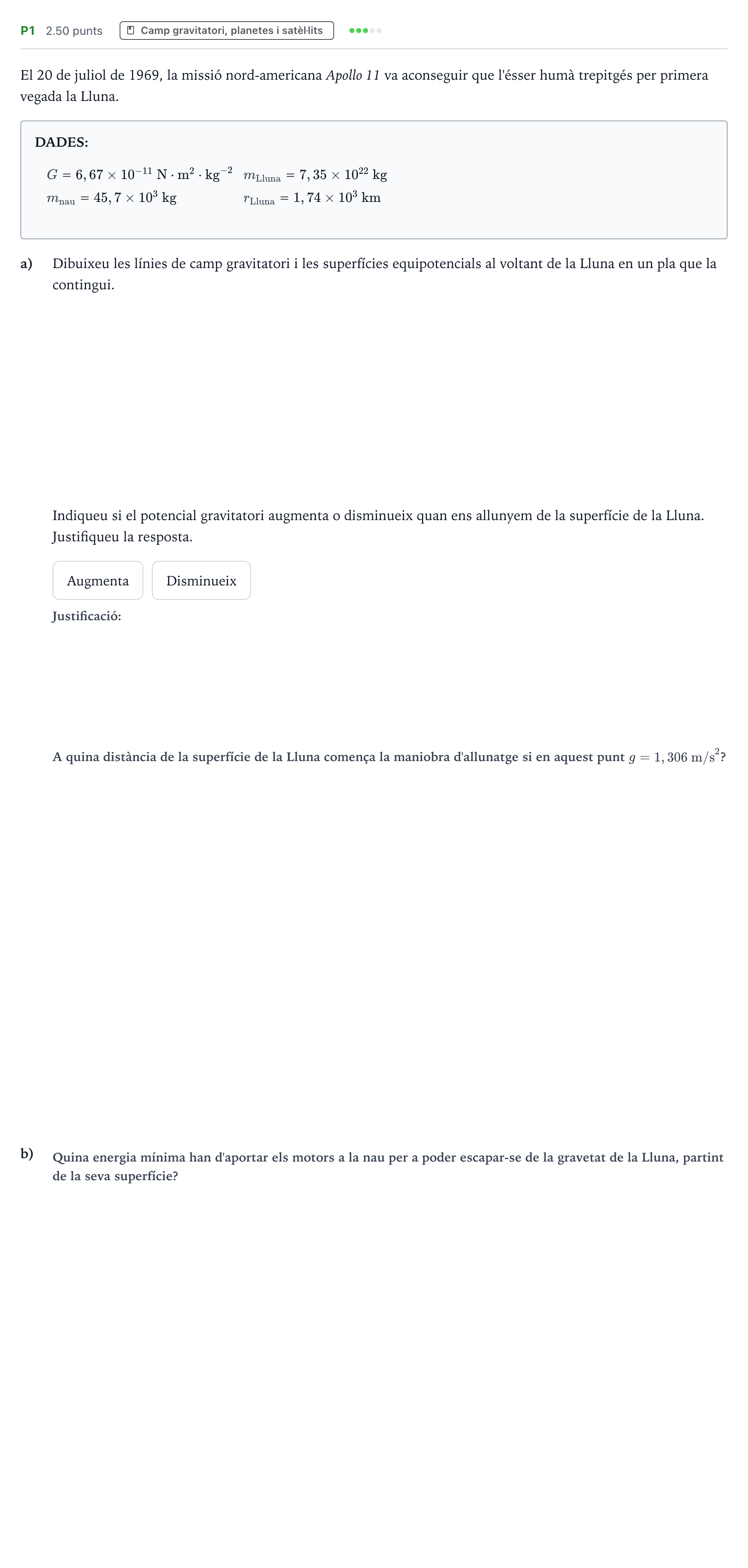 Enunciado: Ejercicio P1 · Física Selectividad Cataluña Juny Serie 5 2021