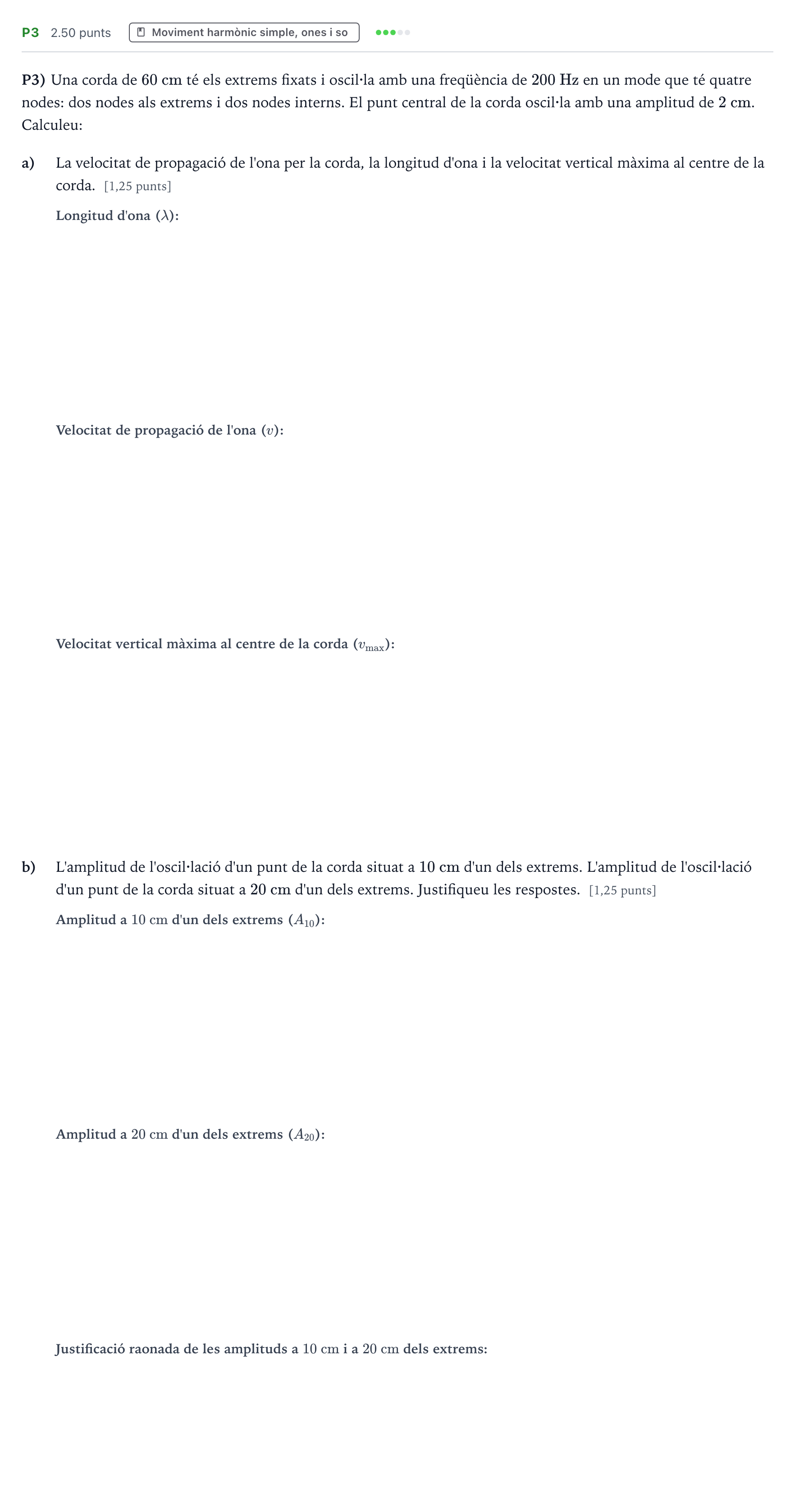 Enunciado: Ejercicio P3 · Física Selectividad Cataluña Juny Serie 5 2021