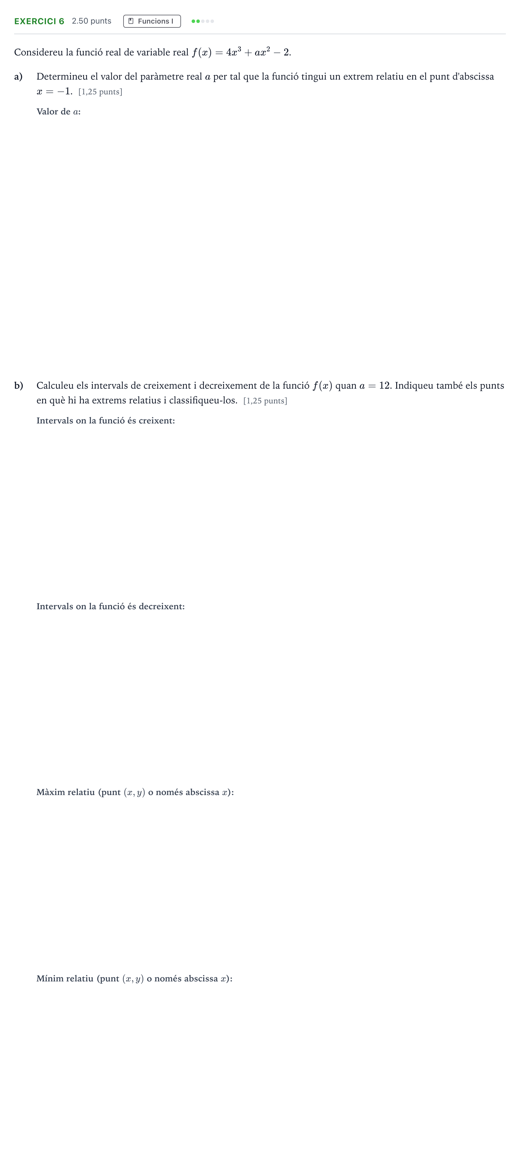 Enunciado: Problema 6 · Matemáticas aplicadas a las Ciencias Sociales II Selectividad Cataluña Juny Serie 2 2021