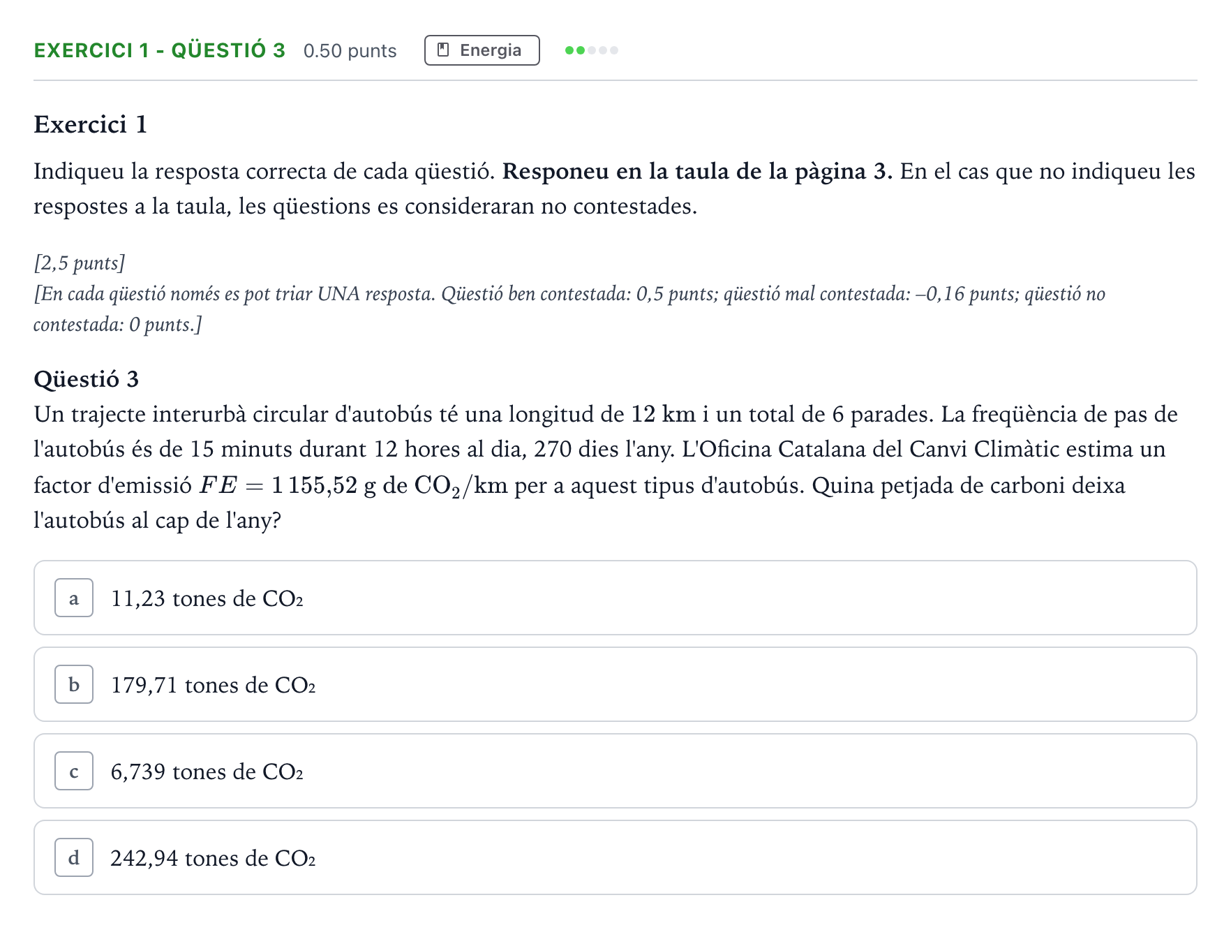 Enunciado: Exercici 1 - Qüestió 3 · Tecnologia Industrial Selectividad Cataluña Juny Serie 2 2021