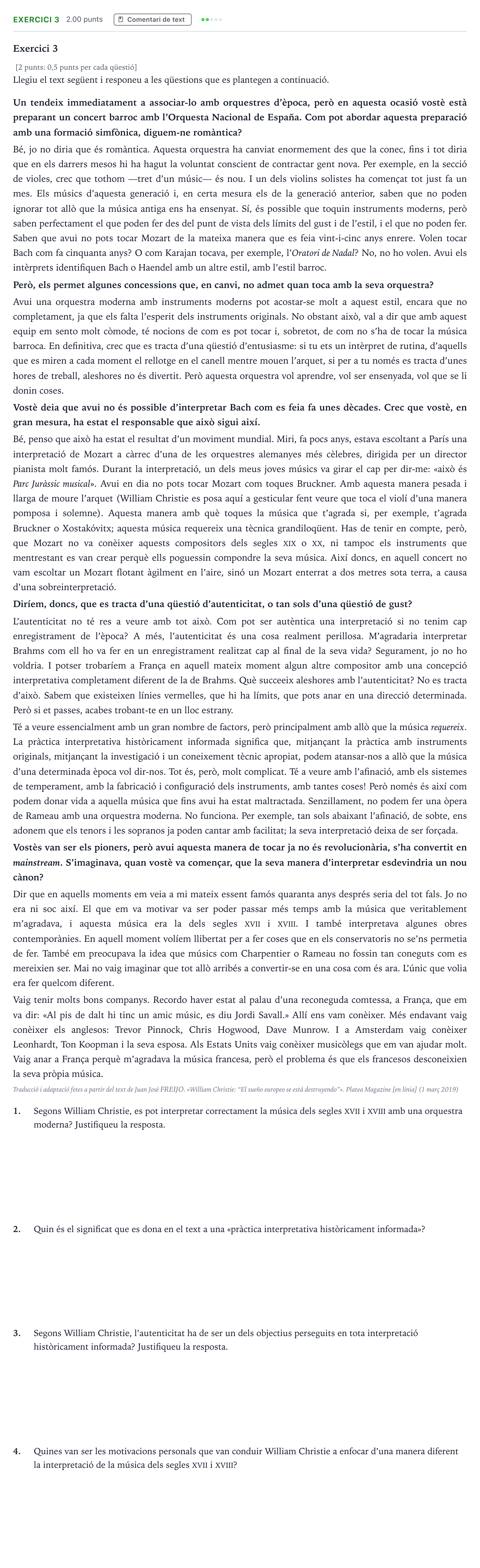 Enunciado: Exercici 3 · Análisis Musical Selectividad Cataluña Juny Serie 5 2022