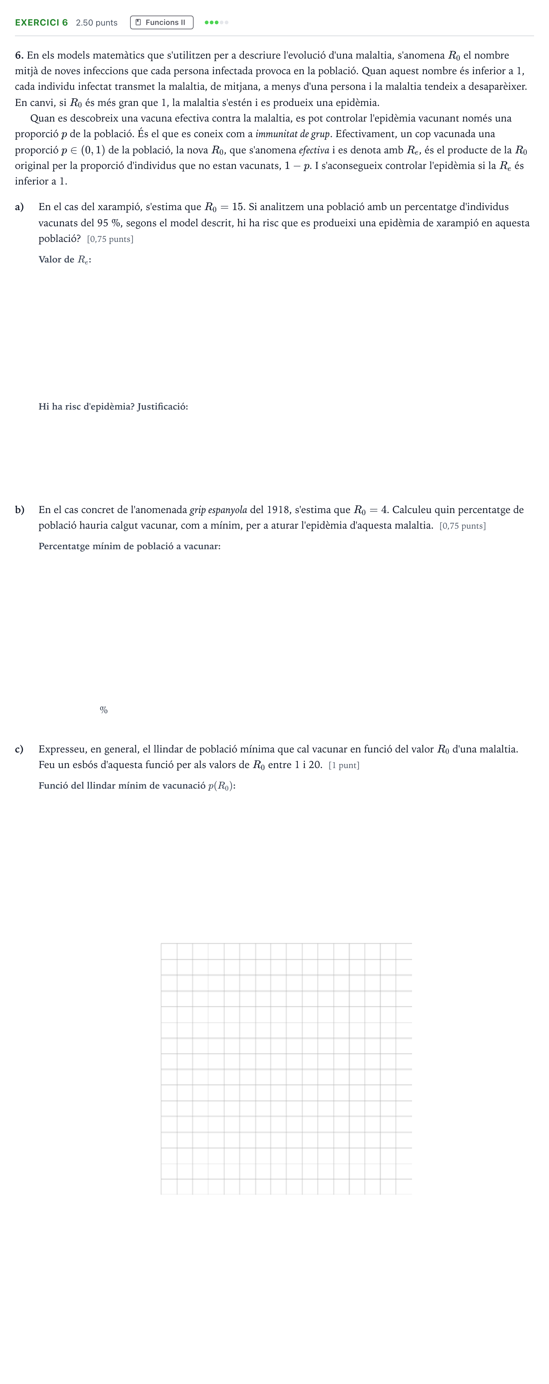 Enunciado: Problema 6 · Matemáticas aplicadas a las Ciencias Sociales II Selectividad Cataluña Juny Serie 2 2022