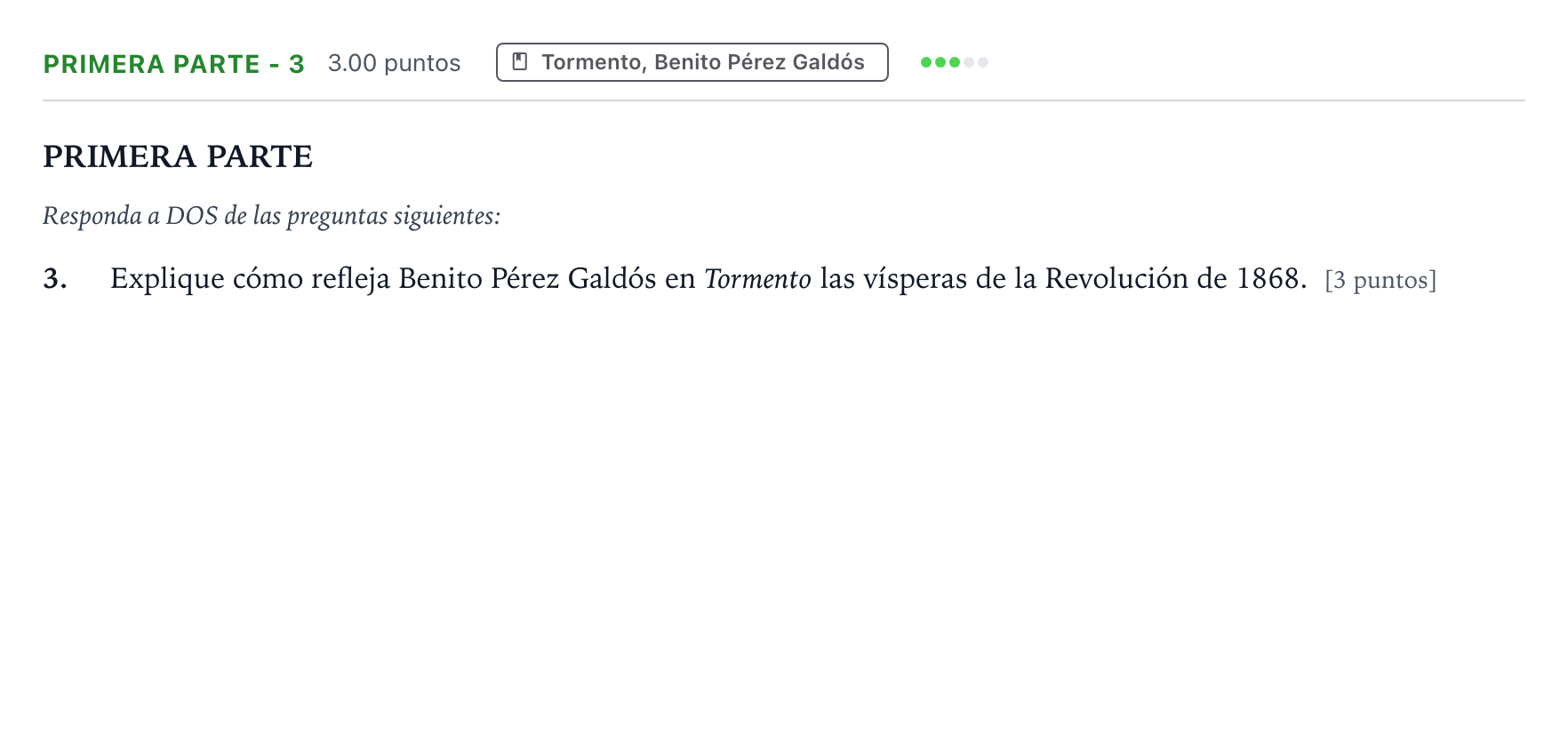 Enunciado: Ejercicio Primera parte - 3 · Literatura castellana Selectividad Cataluña Juny Serie 5 2023