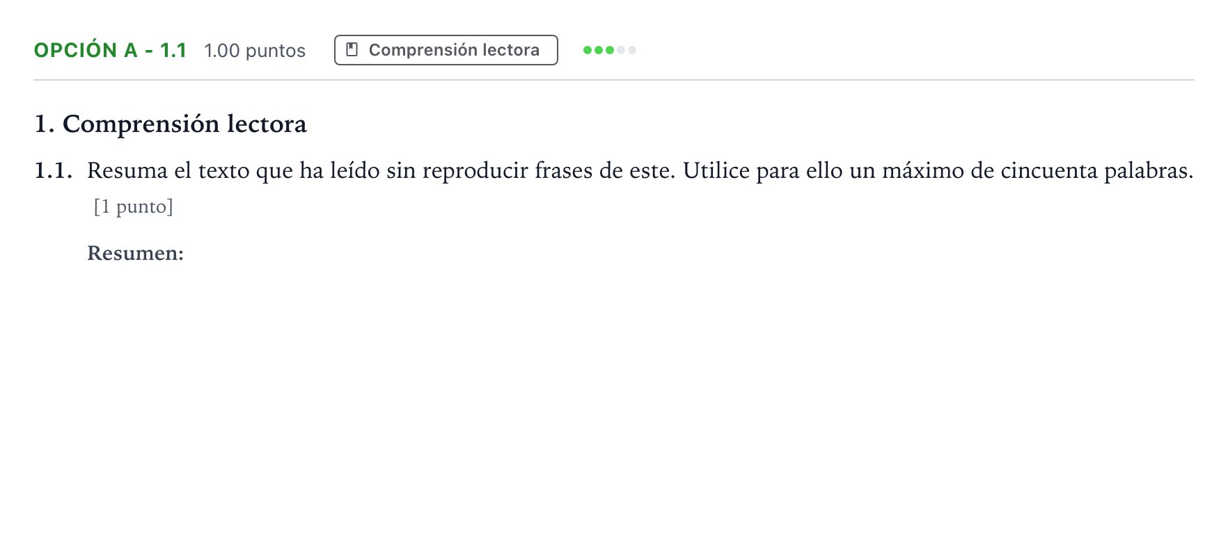 Enunciado: Opción A - 1.1 · Lengua Castellana y Literatura II Selectividad Cataluña Juny Serie 1 2023