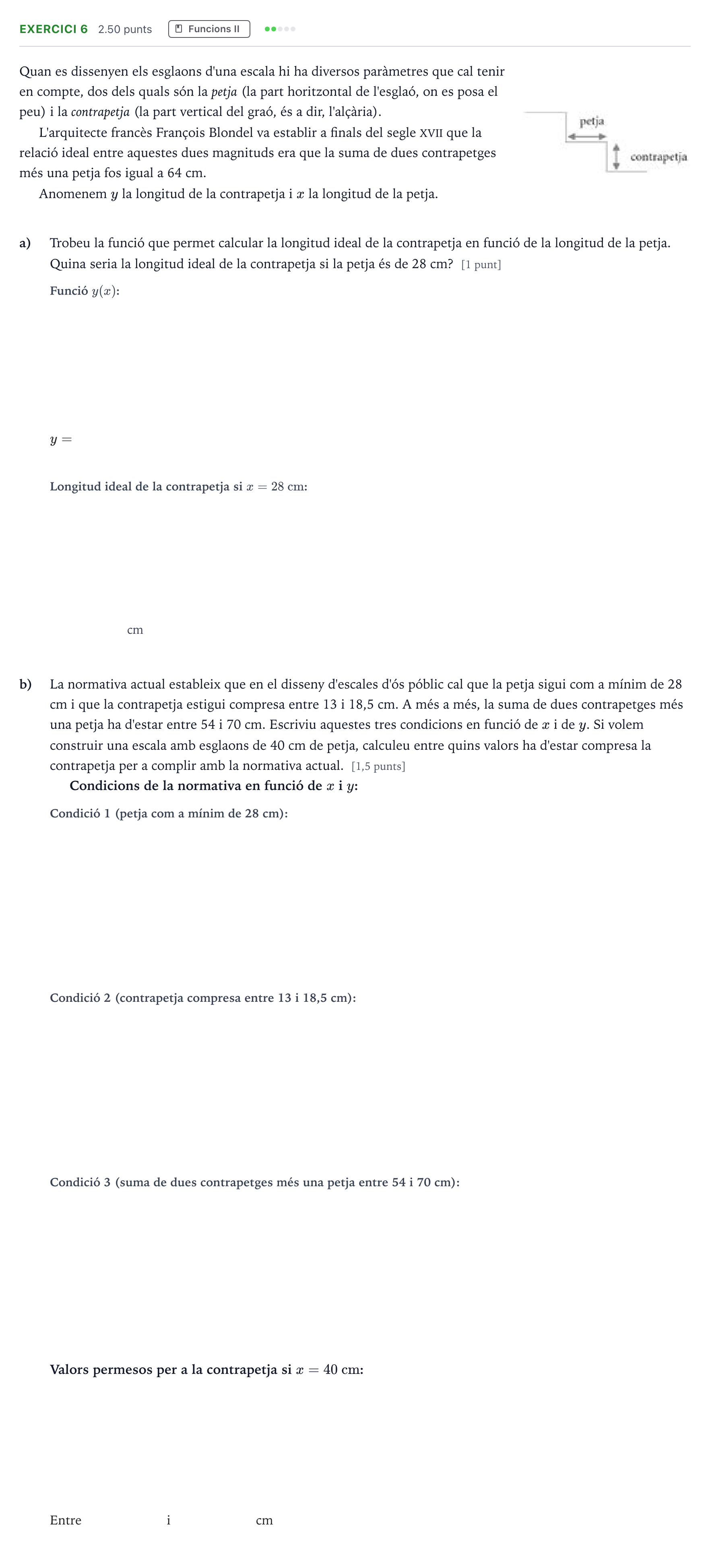 Enunciado: Problema 6 · Matemáticas aplicadas a las Ciencias Sociales II Selectividad Cataluña Juny Serie 1 2023