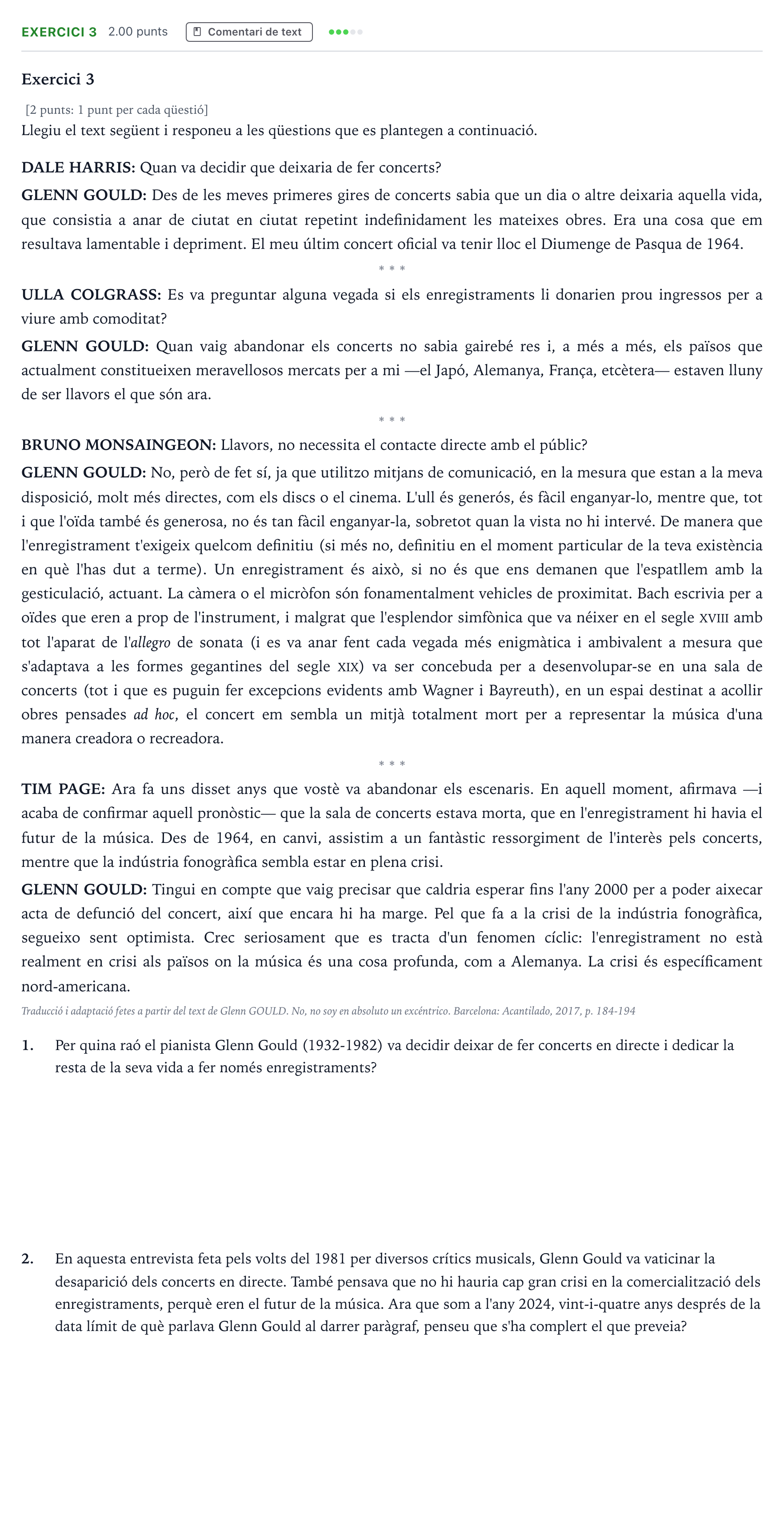 Enunciado: Exercici 3 · Análisis Musical Selectividad Cataluña Juny Serie 5 2024