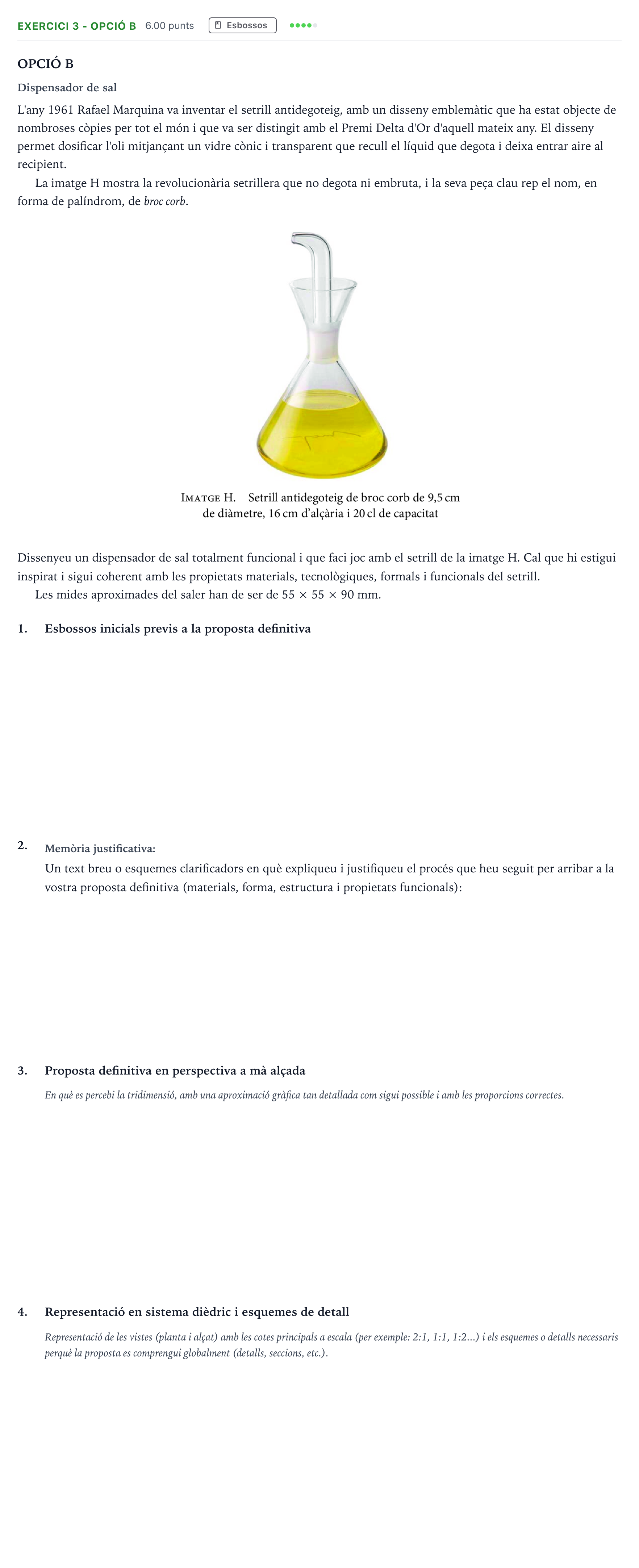 Enunciado: Exercici 3 - Opció B · Diseño Selectividad Cataluña Setembre Serie 3 2024