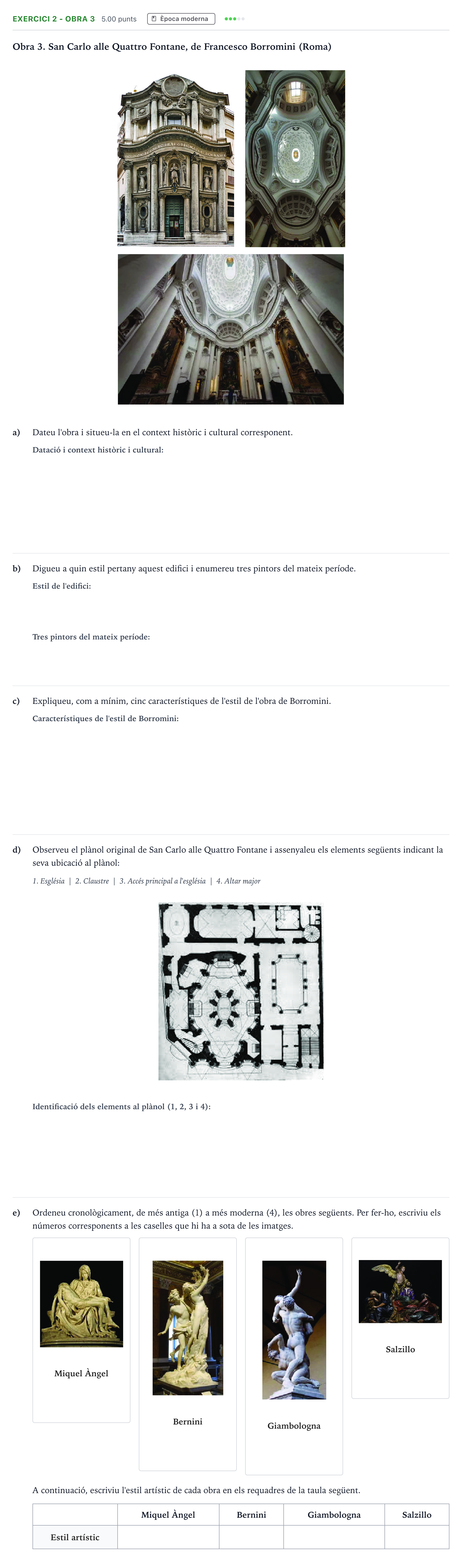 Enunciado: Exercici 2 - Obra 3 · Historia del Arte Selectividad Cataluña Setembre Serie 3 2024